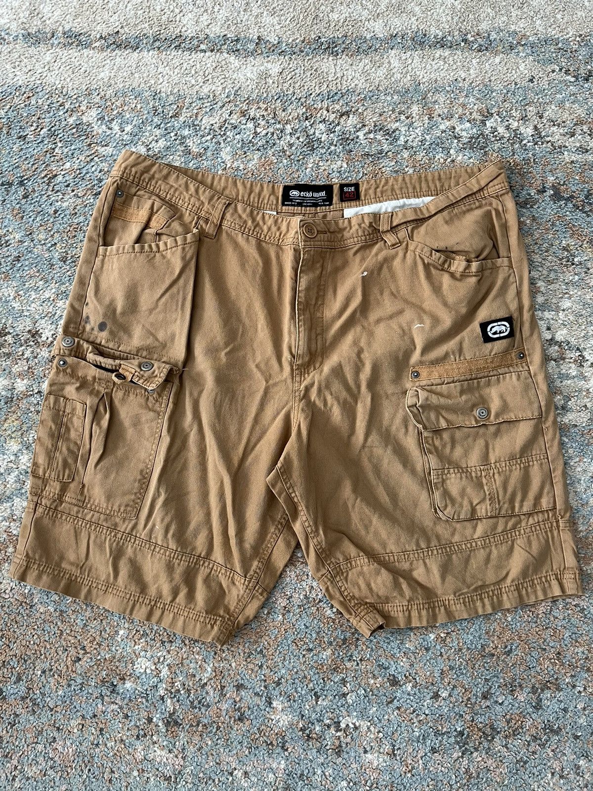 Ecko Unltd. × Vintage VTG Ecko Untold Cargo Military Shorts 42 Yachty Size US 42 / EU 58 - 1 Thumbnail