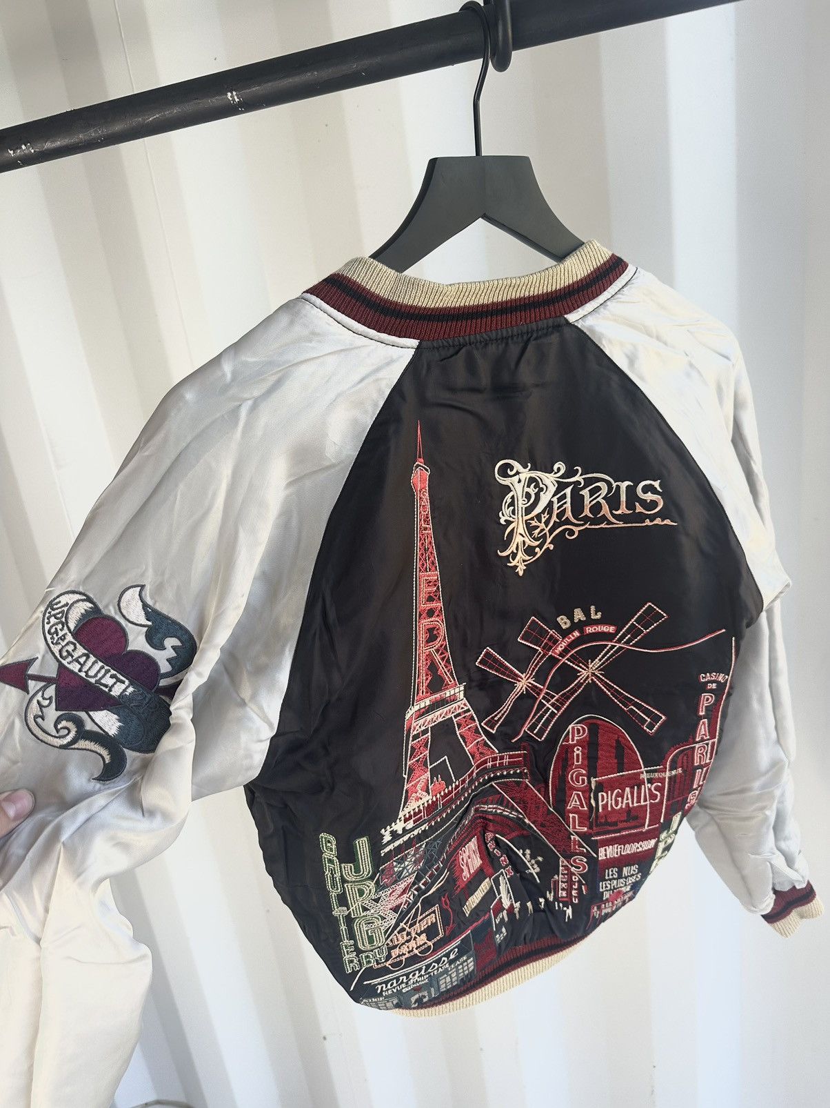 image of Jean Paul Gaultier x Vintage Reversible Paris Bomber Jacket Japanese in Green, Men's (Size Medium)