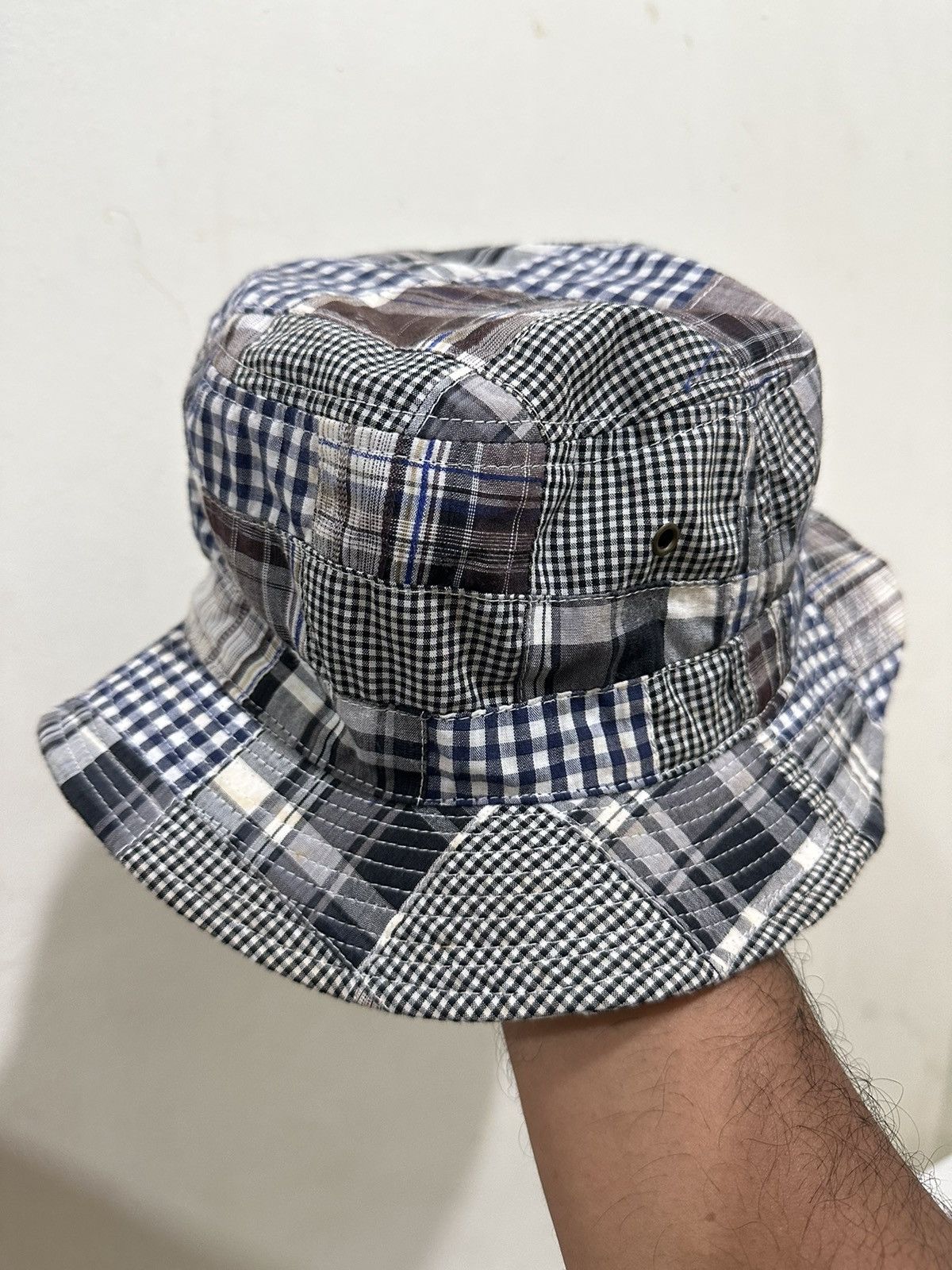 Japanese Brand Rare Patchwork Style Bucket Hat Size ONE SIZE - 3 Thumbnail