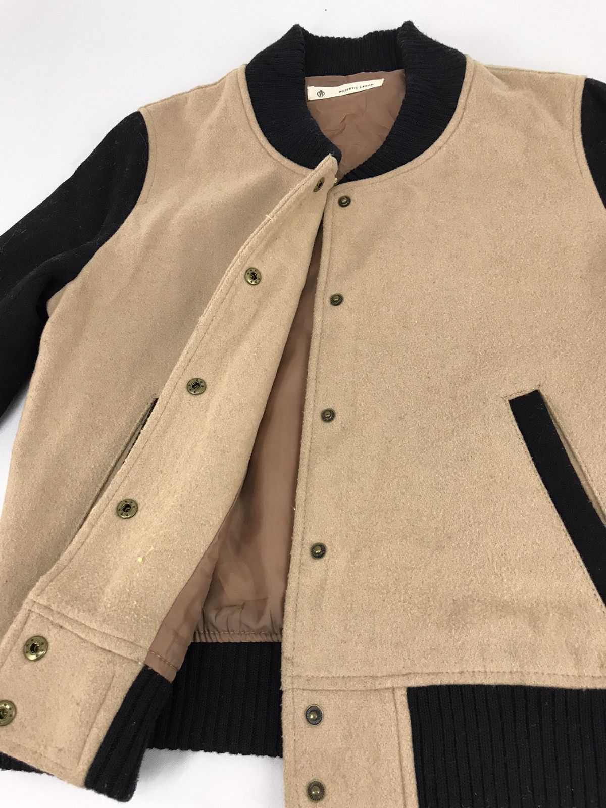 Majestic Majestic Legon Simple Varsity Jacket Wool Quilted Inner Size S / US 4 / IT 40 - 3 Thumbnail