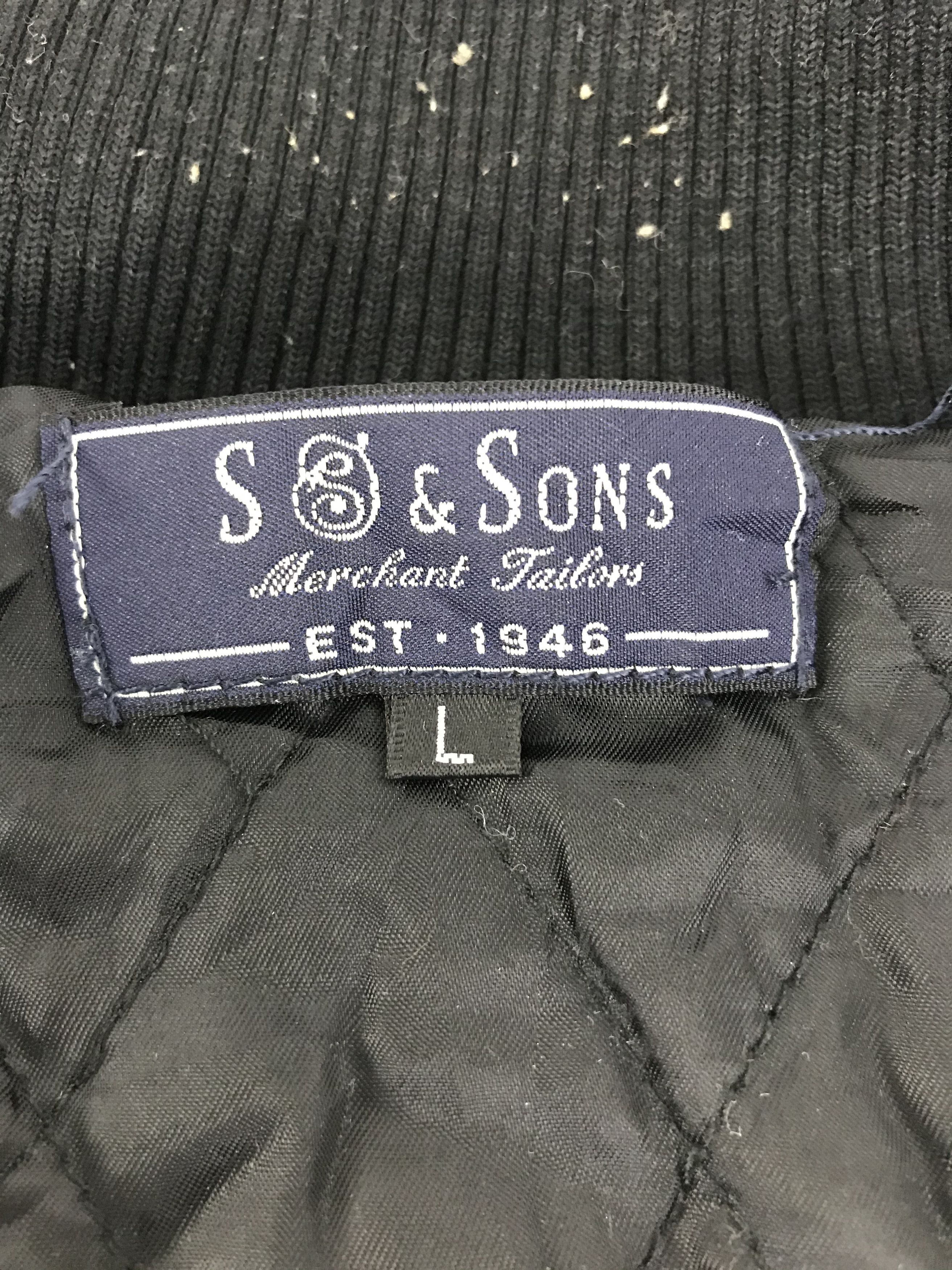Japanese Brand Vintage SSJ & Sons Varsity PVC Varsity Fleece Wool Jacket Size US L / EU 52-54 / 3 - 5 Thumbnail