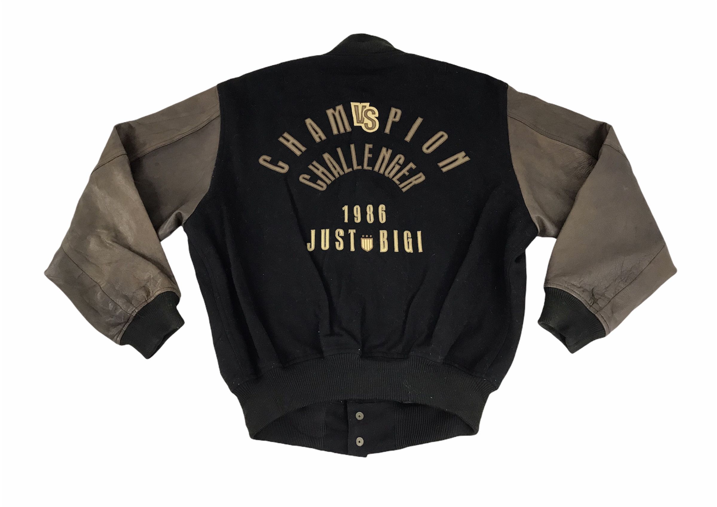 BIGI × Japanese Brand Just Bigi Champion VS Chalenger Varsity Leather Jacket Size US L / EU 52-54 / 3 - 1 Thumbnail