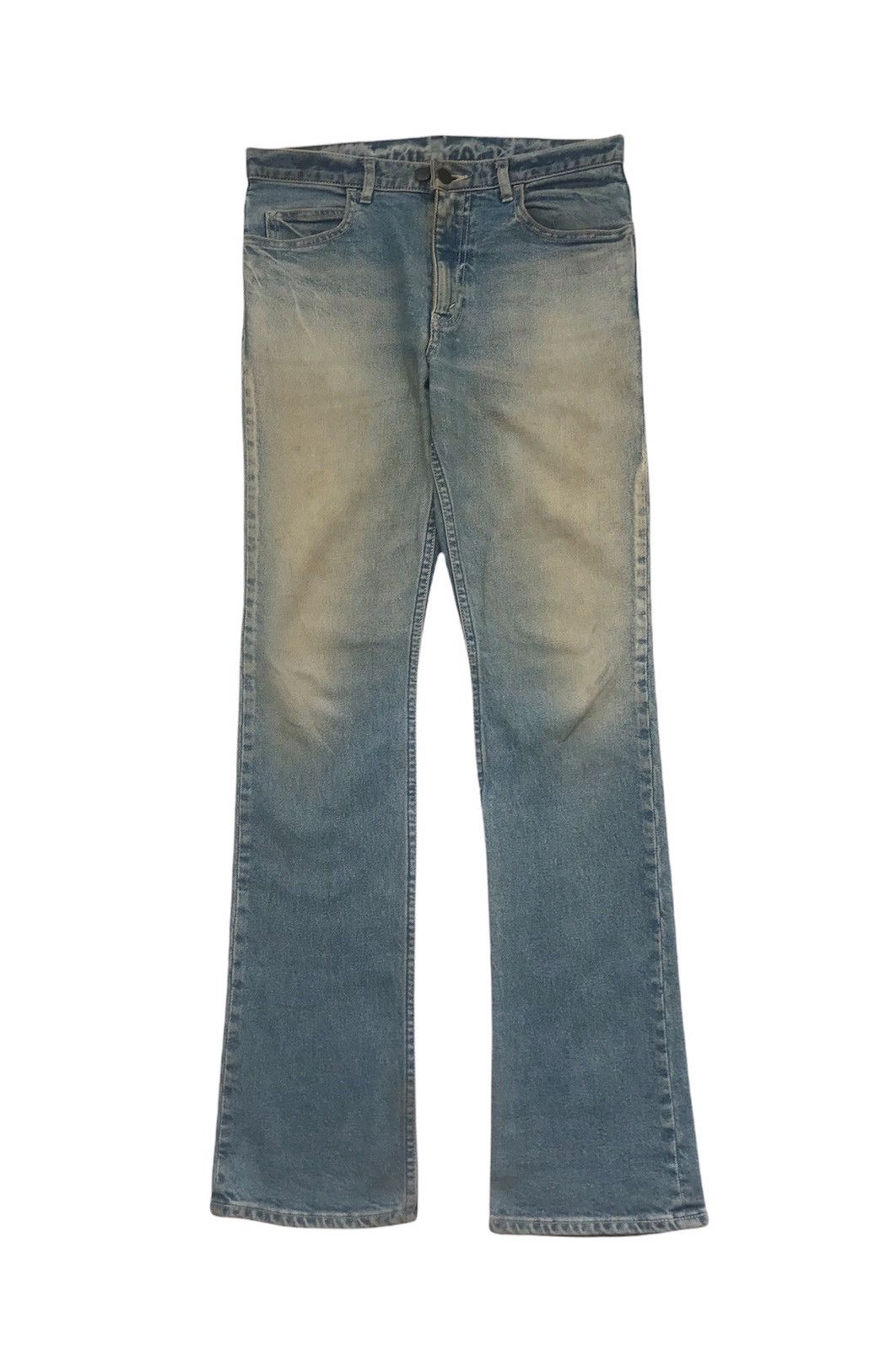 image of N Hoolywood N.hoolywood Slim Fit Distressed Jeans in Blue, Men's (Size 30)