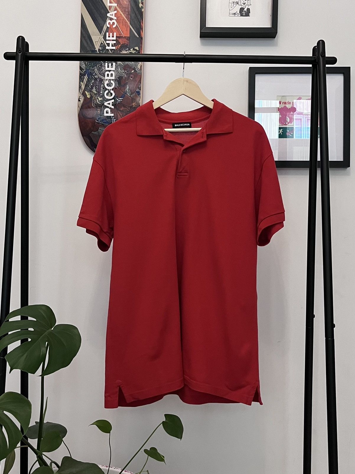 Balenciaga red polo 2025