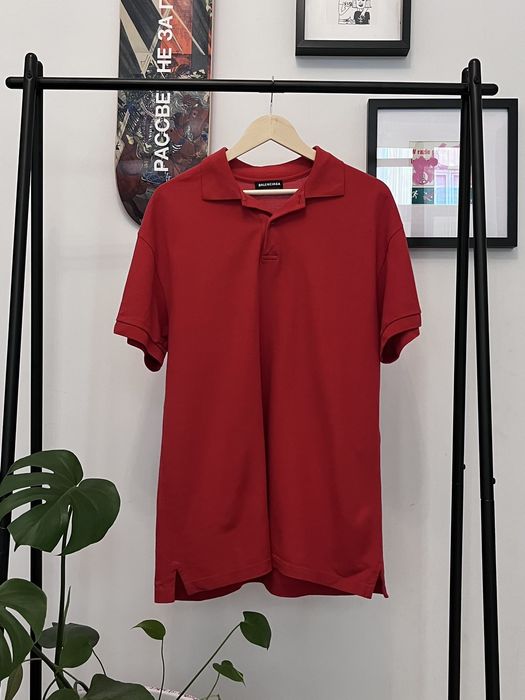 balenciaga polo red