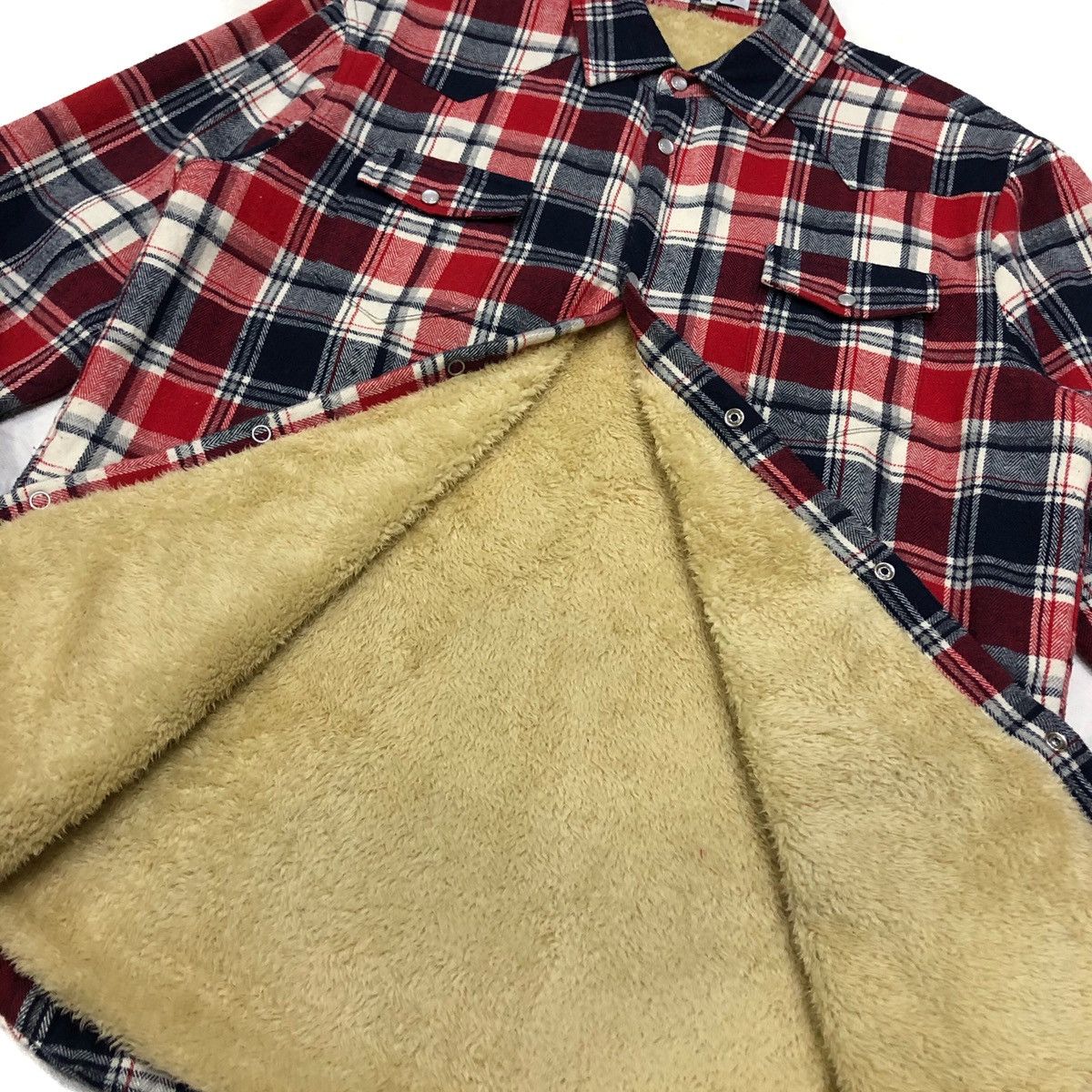 Japanese Brand Nylaus Clothing Quilted Padded and Fleece Lined Shirts Size US L / EU 52-54 / 3 - 5 Thumbnail