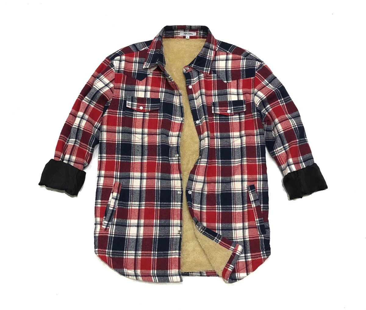 Japanese Brand Nylaus Clothing Quilted Padded and Fleece Lined Shirts Size US L / EU 52-54 / 3 - 1 Thumbnail