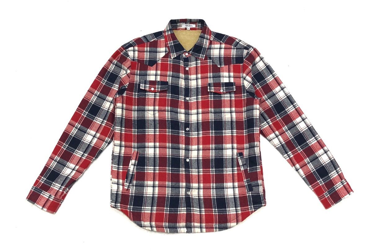 Japanese Brand Nylaus Clothing Quilted Padded and Fleece Lined Shirts Size US L / EU 52-54 / 3 - 3 Thumbnail