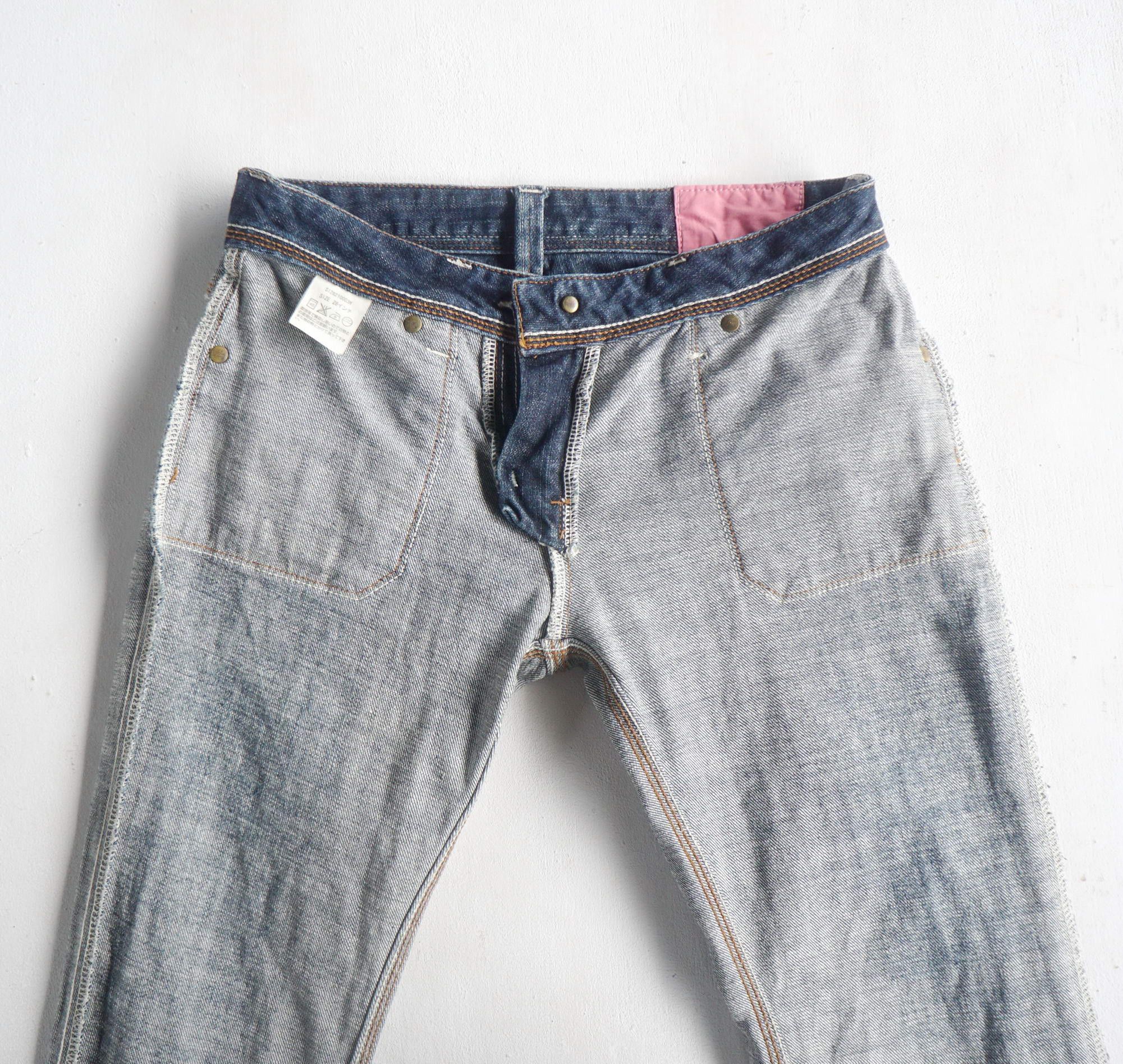 Japanese Brand SPICE ISLAND Low Rise Multipockets Flare Jeans Size 26" / US 2 / IT 38 - 9 Thumbnail