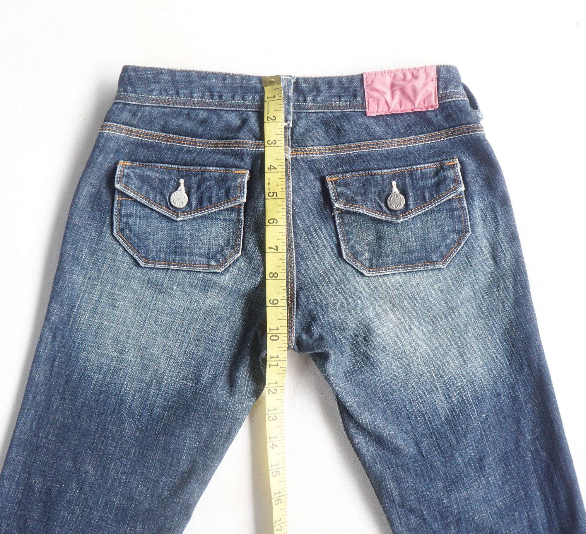 Japanese Brand SPICE ISLAND Low Rise Multipockets Flare Jeans Size 26" / US 2 / IT 38 - 14 Thumbnail