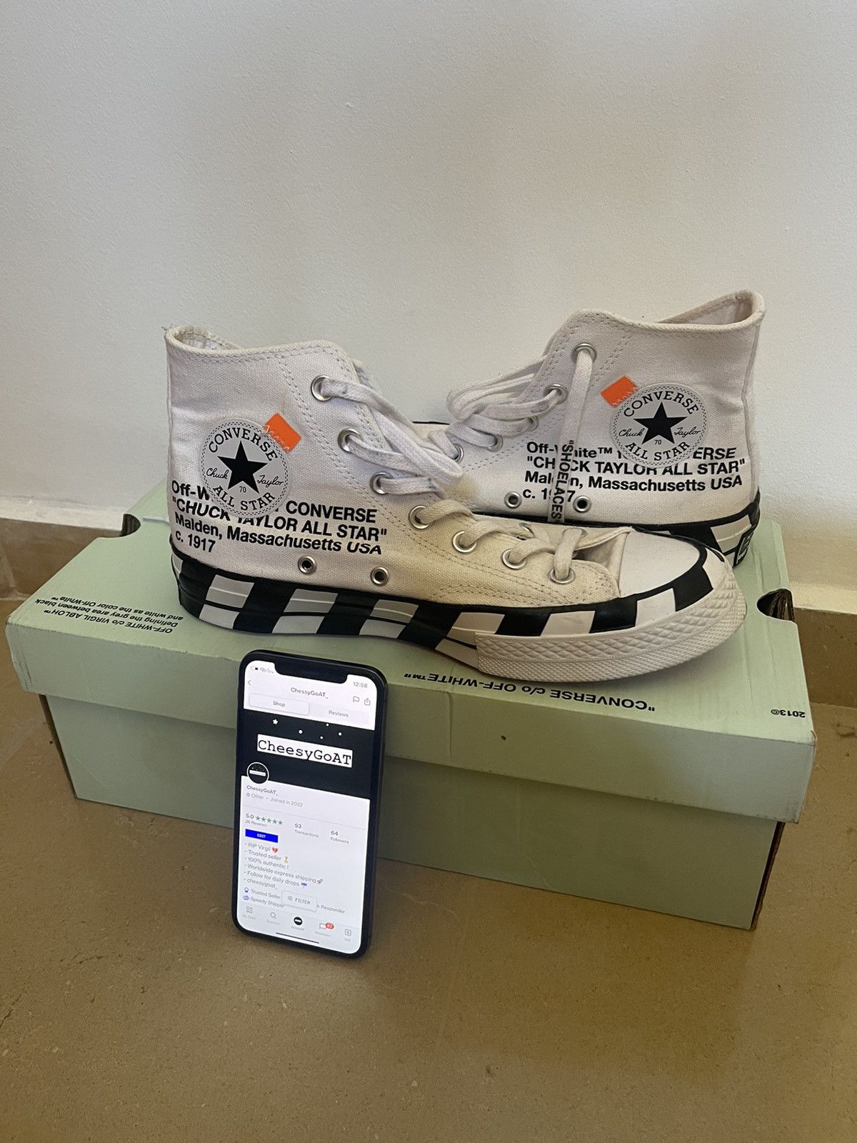 Converse Off White Converse x Off White Chuck 70 Grailed