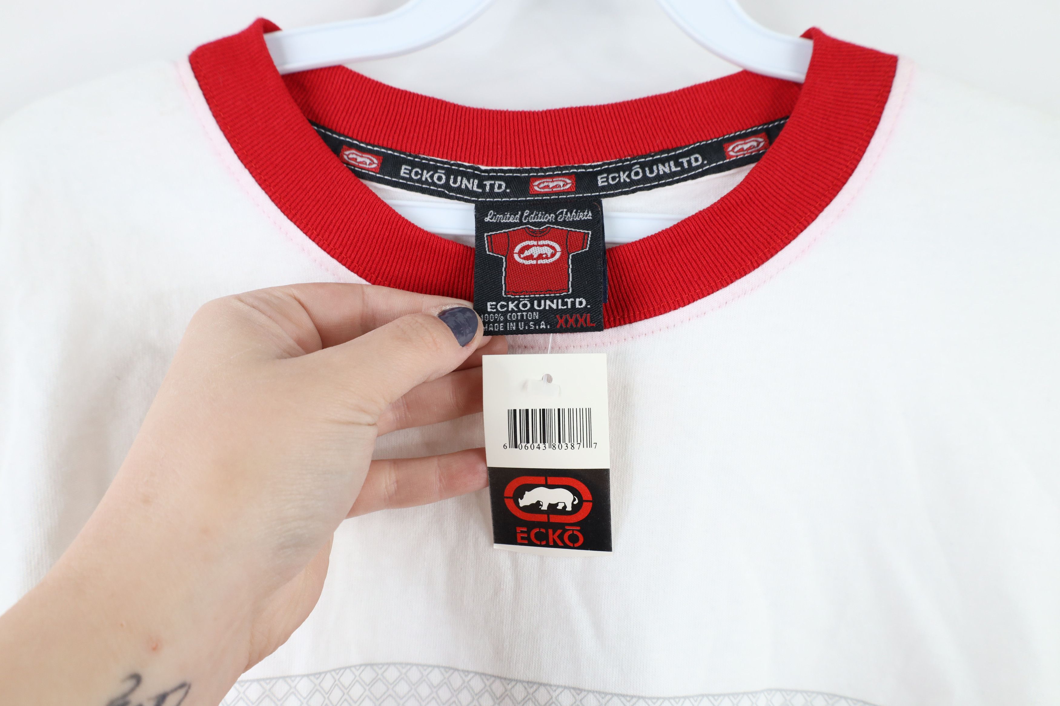 Ecko Unltd. × Vintage NOS Vintage 90s Ecko Baggy Fit Long Sleeve T-Shirt White USA Size US XXL / EU 58 / 5 - 5 Thumbnail