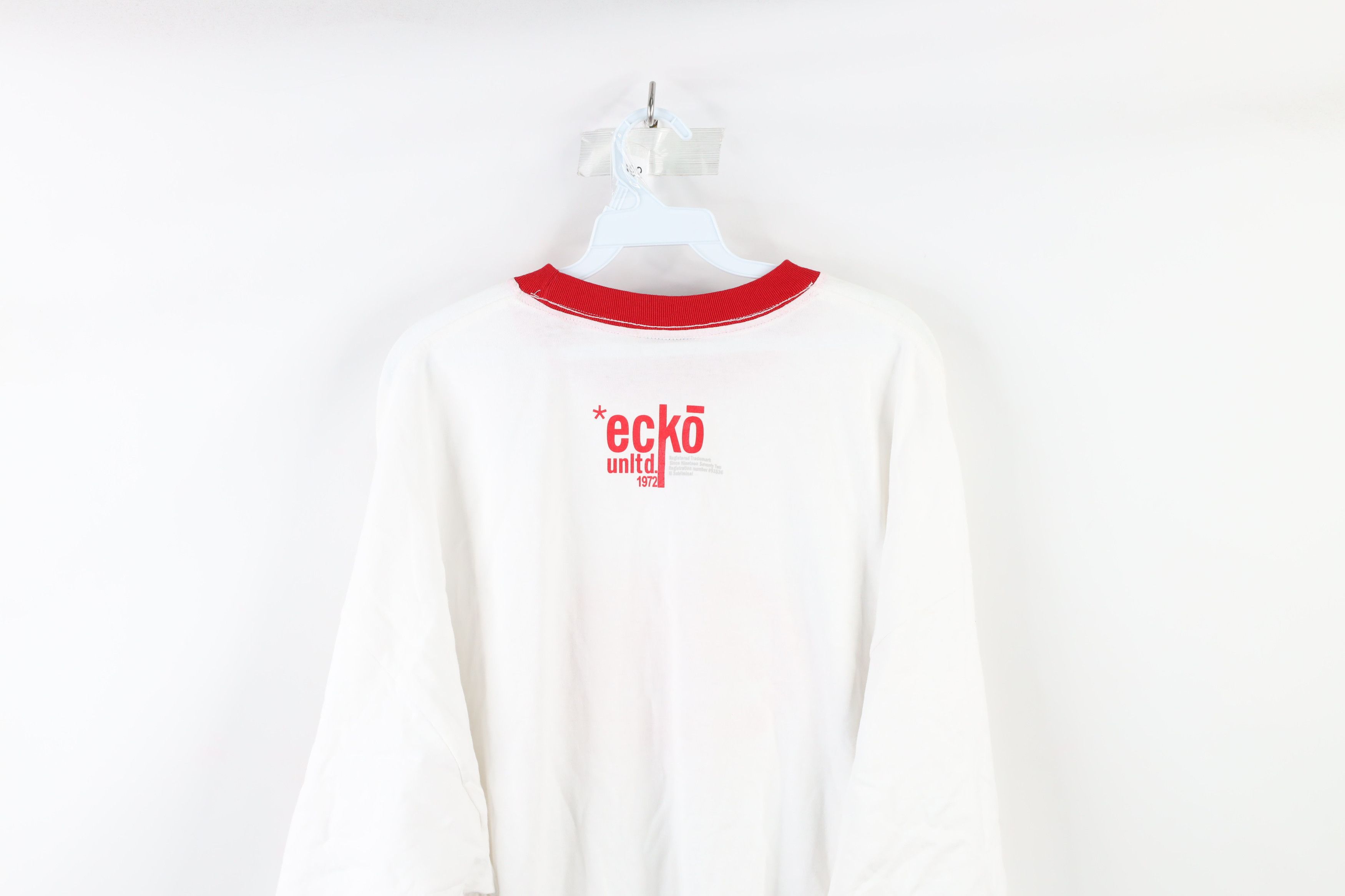 Ecko Unltd. × Vintage NOS Vintage 90s Ecko Baggy Fit Long Sleeve T-Shirt White USA Size US XXL / EU 58 / 5 - 8 Thumbnail