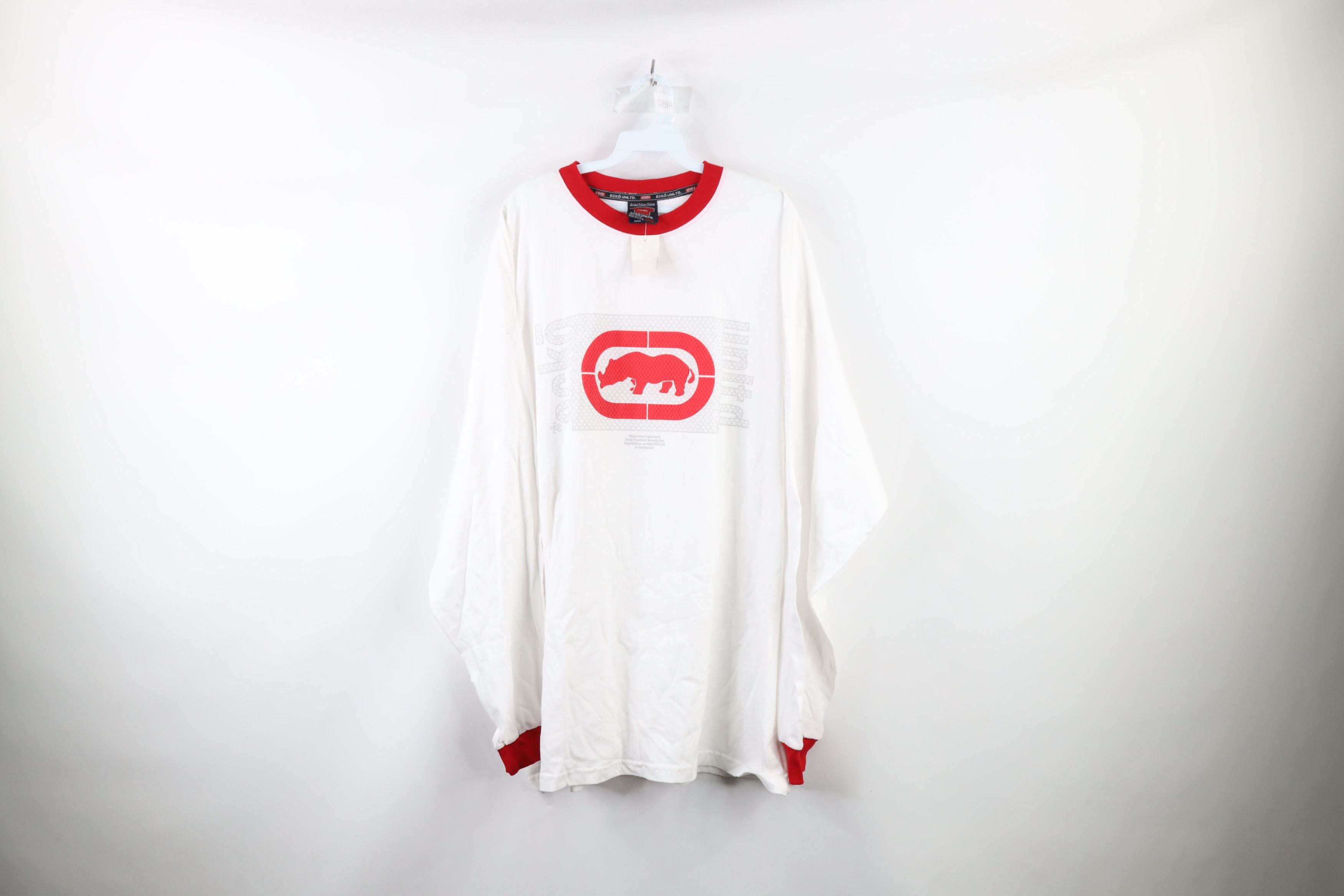 Ecko Unltd. × Vintage NOS Vintage 90s Ecko Baggy Fit Long Sleeve T-Shirt White USA Size US XXL / EU 58 / 5 - 1 Thumbnail