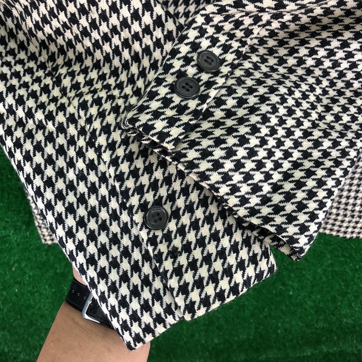 Vintage Vintage 80's Wool Blazer Houndstooth Pattern by Fightman Size US S / EU 44-46 / 1 - 12 Thumbnail