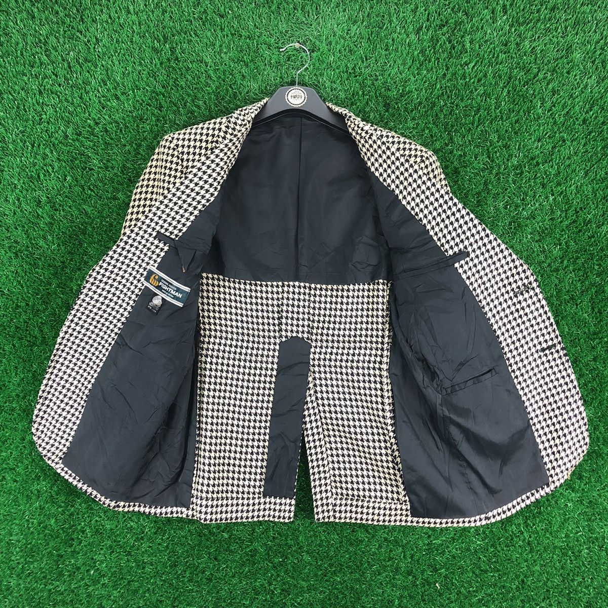 Vintage Vintage 80's Wool Blazer Houndstooth Pattern by Fightman Size US S / EU 44-46 / 1 - 7 Thumbnail