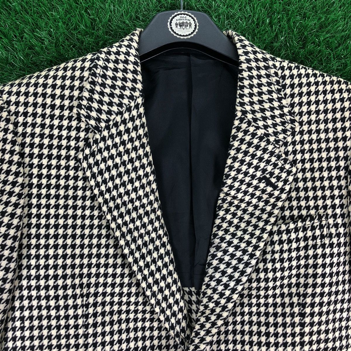 Vintage Vintage 80's Wool Blazer Houndstooth Pattern by Fightman Size US S / EU 44-46 / 1 - 8 Thumbnail