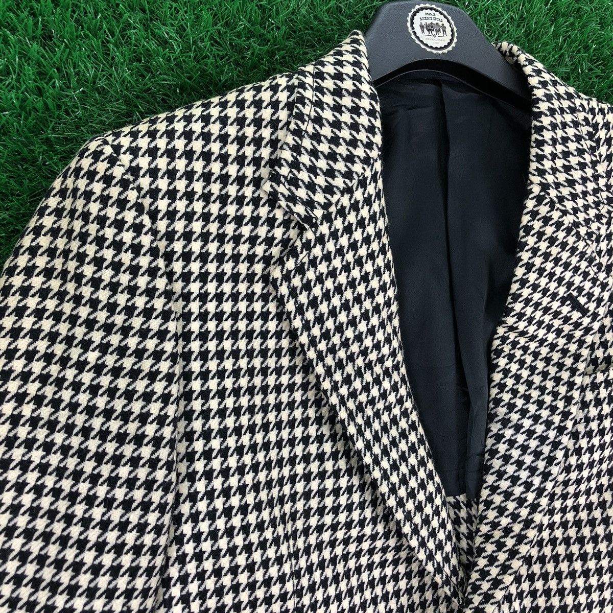 Vintage Vintage 80's Wool Blazer Houndstooth Pattern by Fightman Size US S / EU 44-46 / 1 - 2 Thumbnail