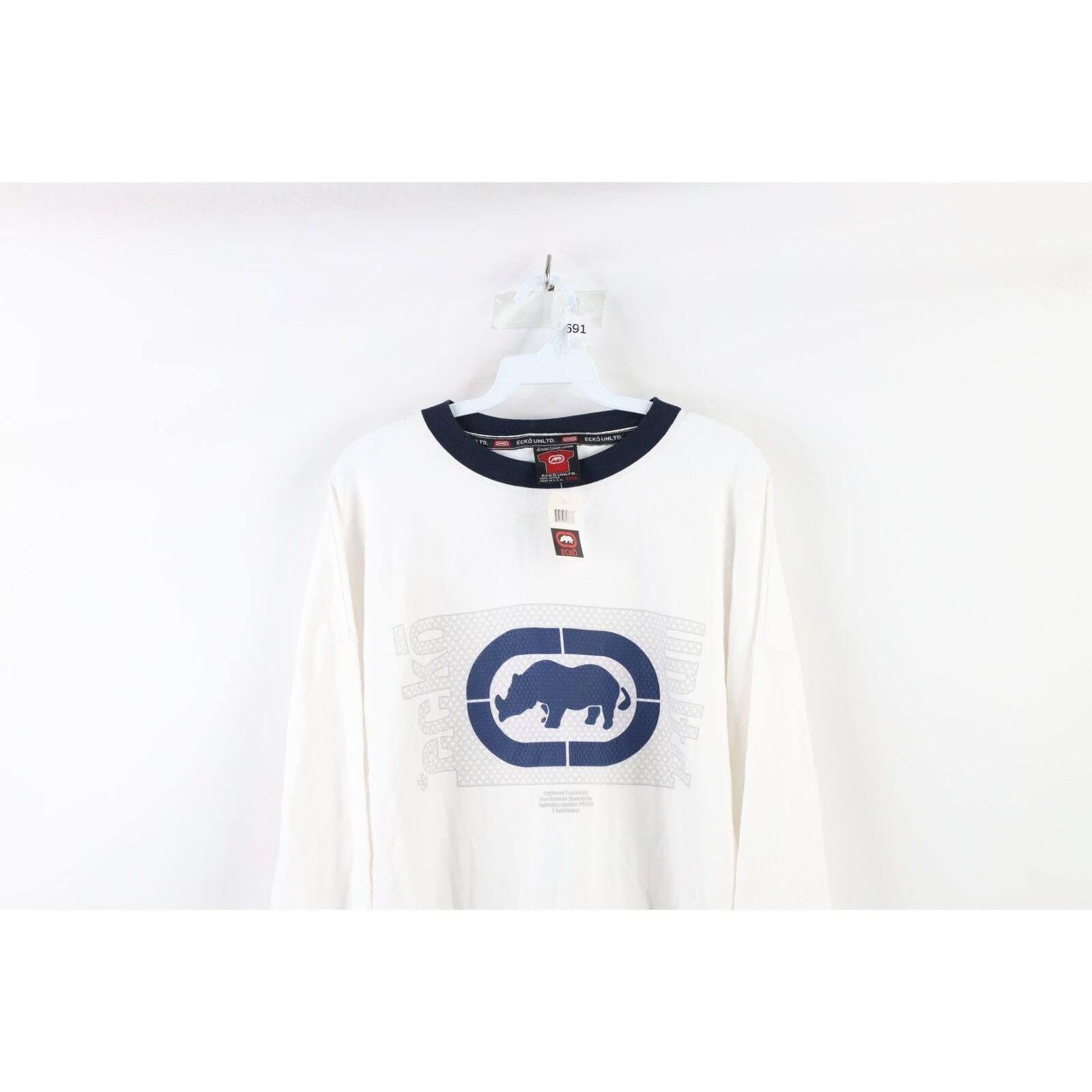 Ecko Unltd. × Vintage NOS Vintage 90s Ecko Spell Out Baggy Long Sleeve T-Shirt 3XL Size US XXL / EU 58 / 5 - 2 Thumbnail