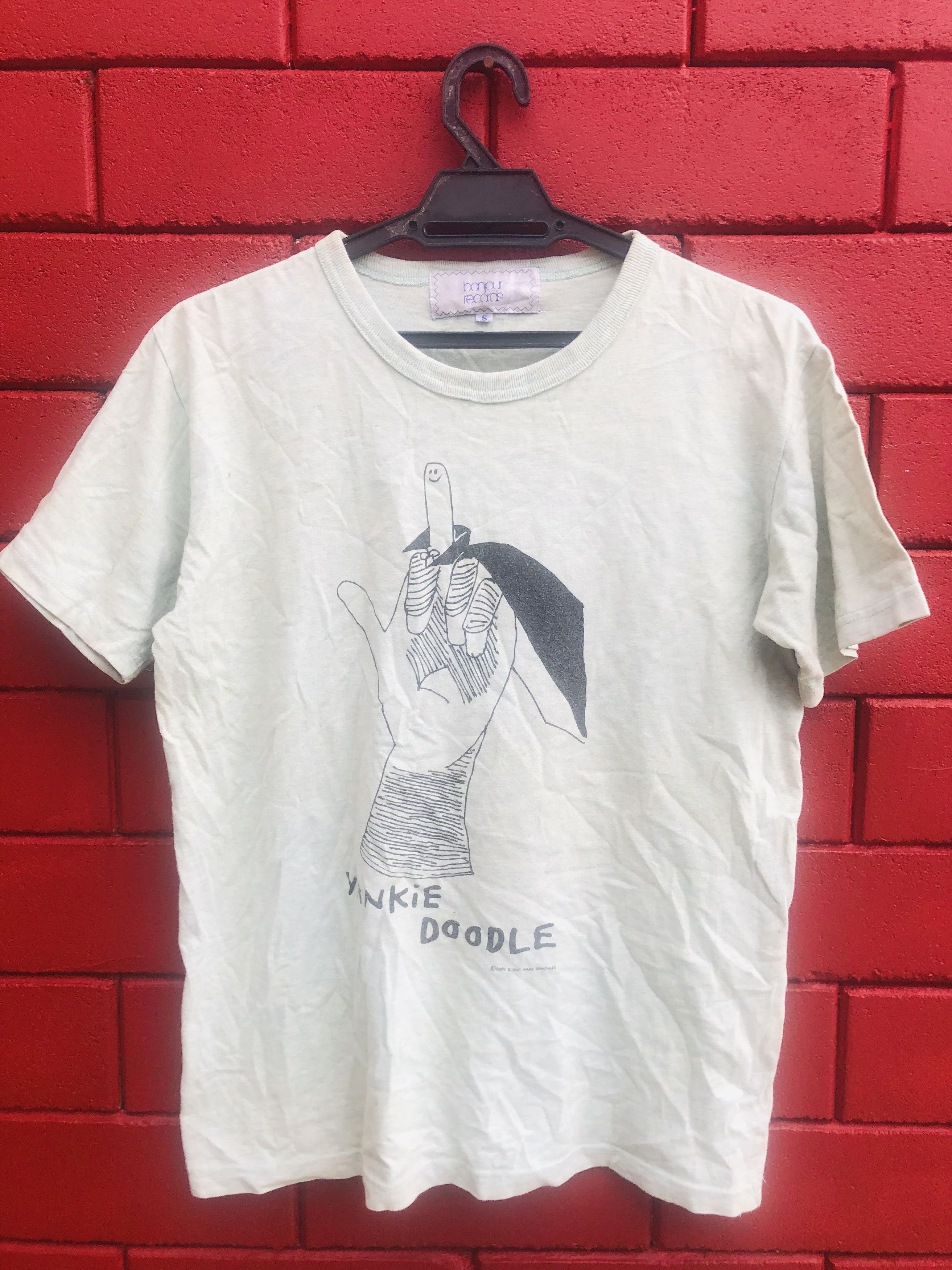 image of Vintage Mark Gonzales For Bonjour Record Fashion Style in Grey, Men's (Size Medium)