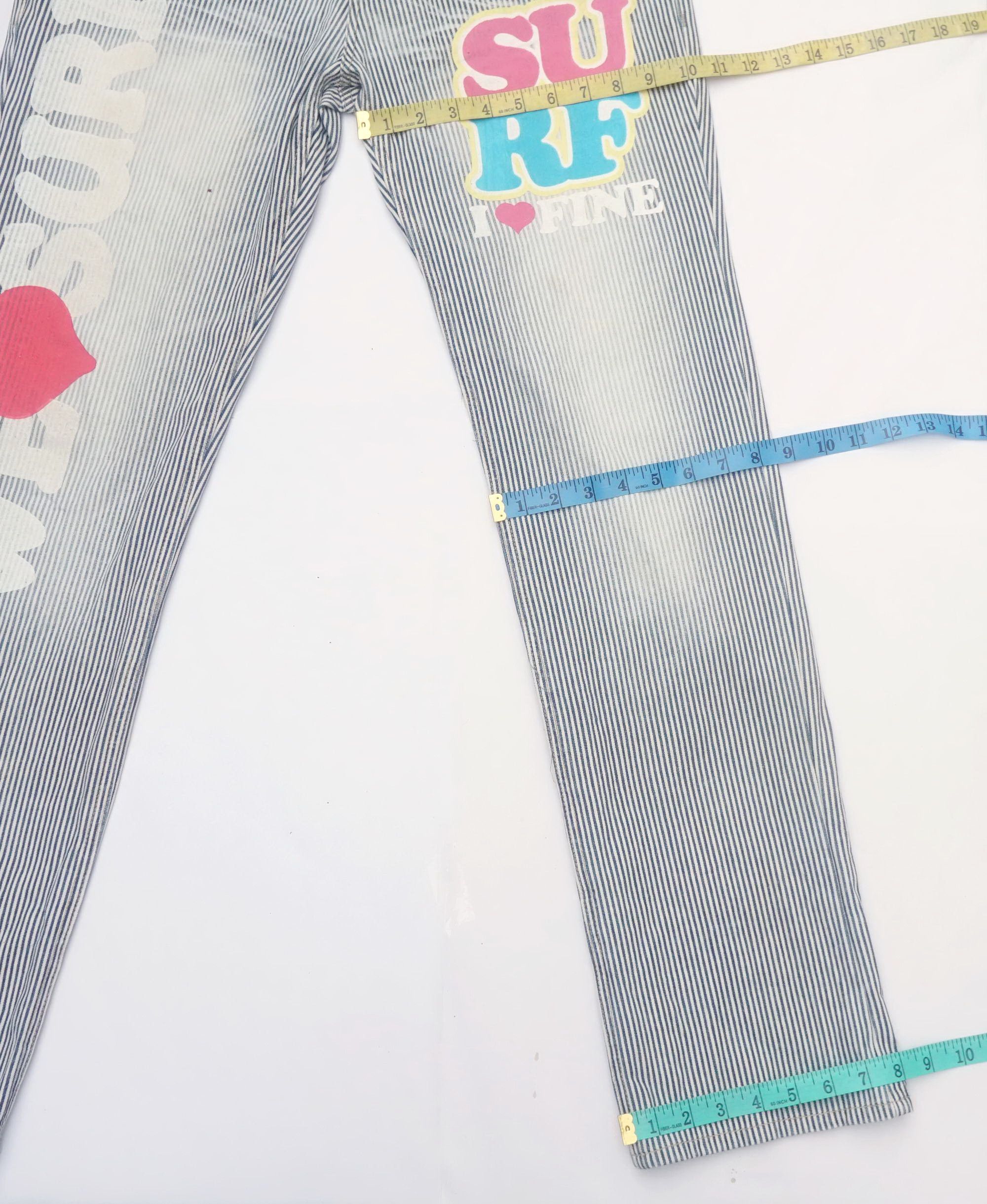 Japanese Brand CLONE DEVGRU Printed Hickory Striped Denim Size 32" / US 10 / IT 46 - 16 Thumbnail