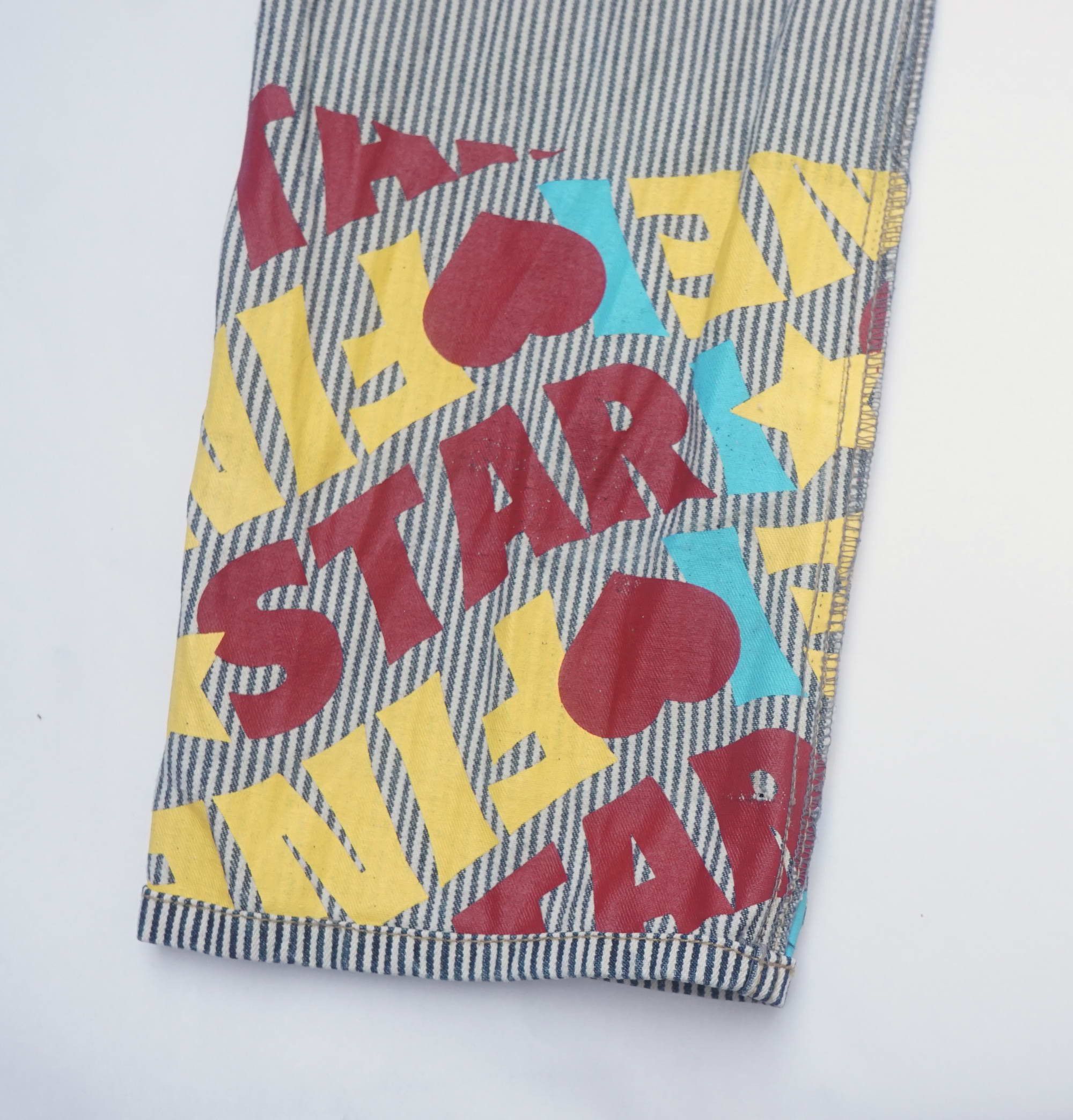 Japanese Brand CLONE DEVGRU Printed Hickory Striped Denim Size 32" / US 10 / IT 46 - 8 Thumbnail