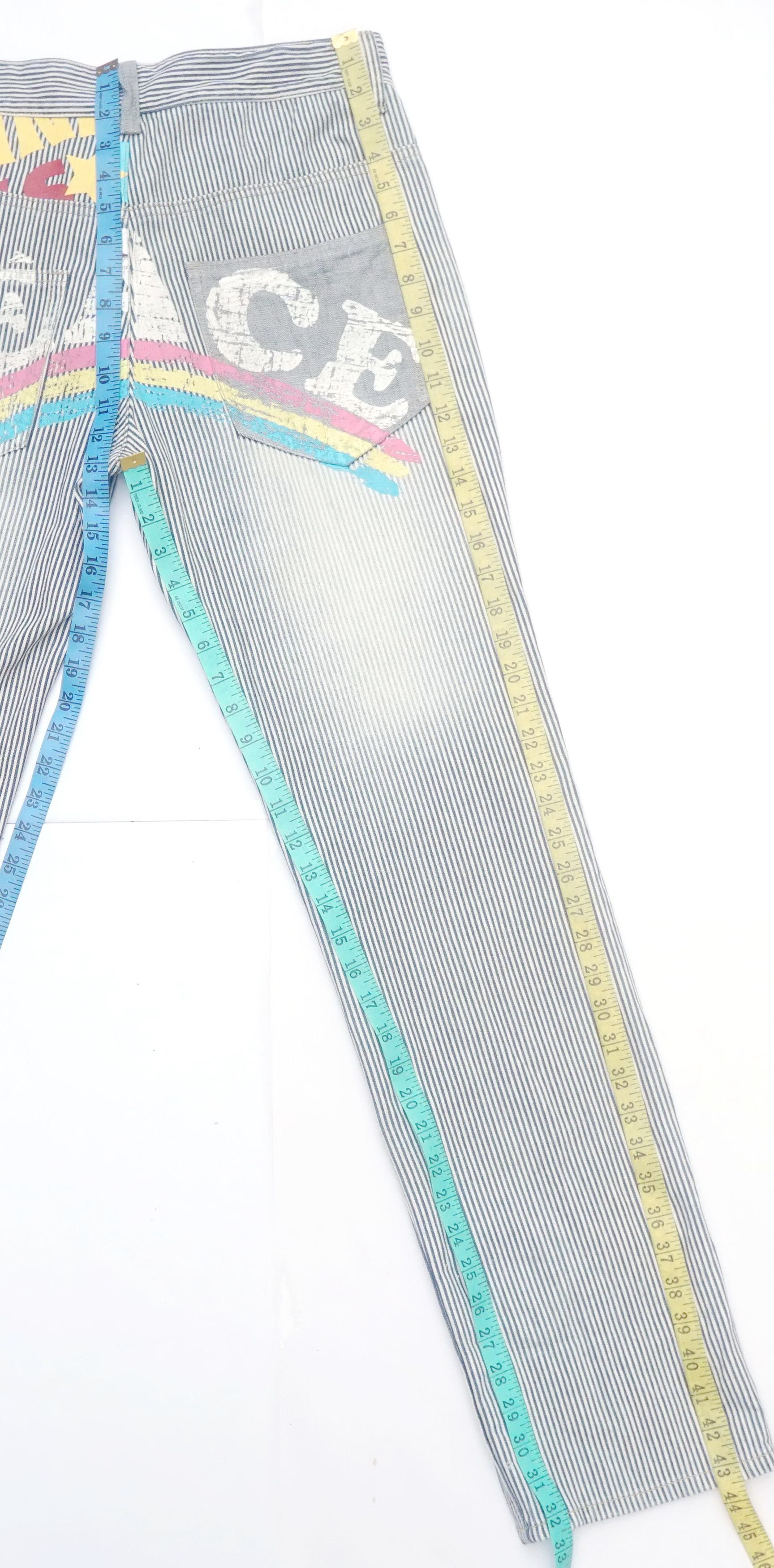 Japanese Brand CLONE DEVGRU Printed Hickory Striped Denim Size 32" / US 10 / IT 46 - 17 Thumbnail