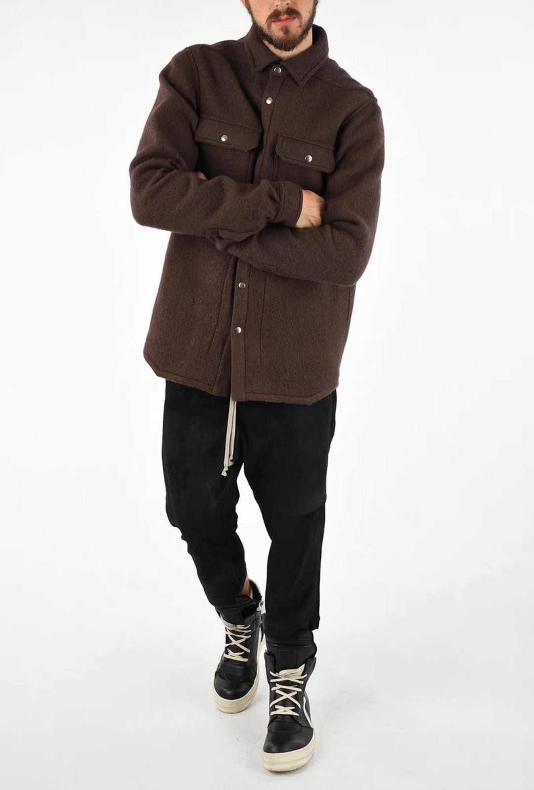 Rick Owens Rick Owens ro raisin wool jacket Size US M / EU 48-50 / 2 - 4 Thumbnail