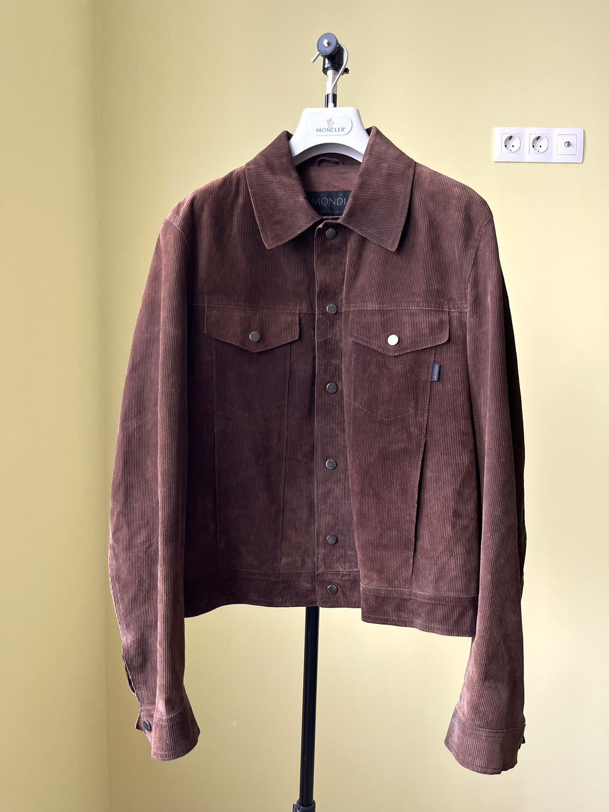 image of Escada Mondi Leather Jacket Ecada Group Brand in Brown, Men's (Size Small)