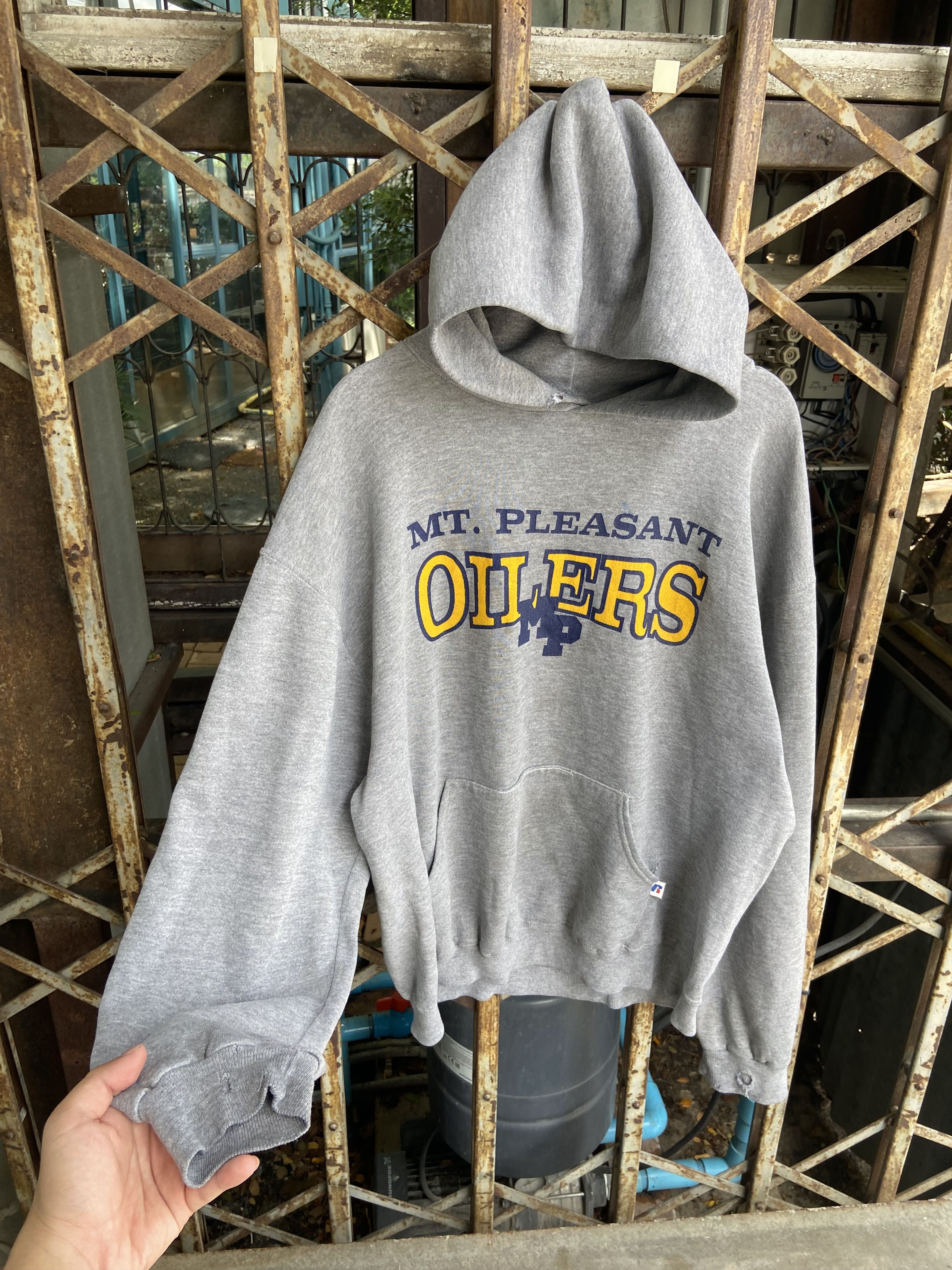 Russell Athletic RUSSELL "OILERS MP" HOODED SWEATSHIRT Size US L / EU 52-54 / 3 - 1 Thumbnail