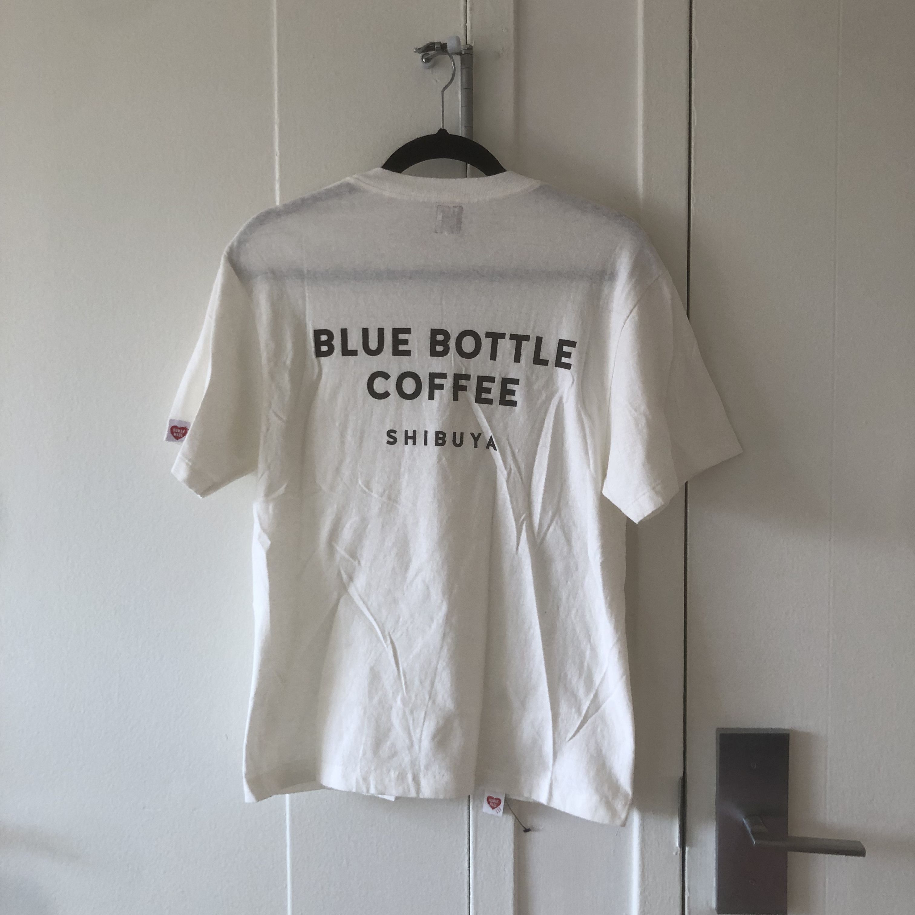 image of Human Made Blue Bottle Shibuya Tee in White, Men's (Size Small)