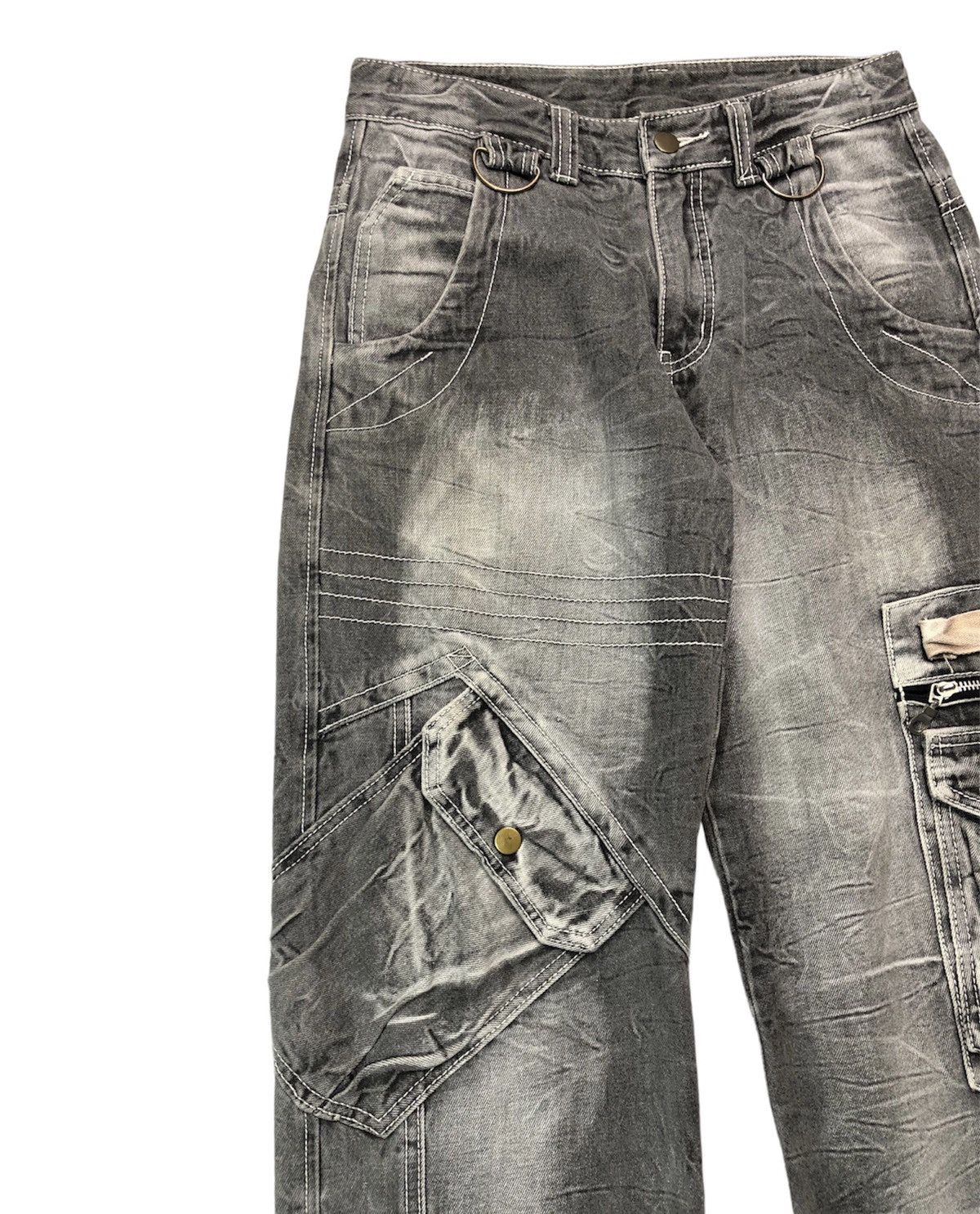 If Six Was Nine × Japanese Brand × KMRii Aston Design multi-pocket zipper denim pants Size US 28 / EU 44 - 10 Thumbnail