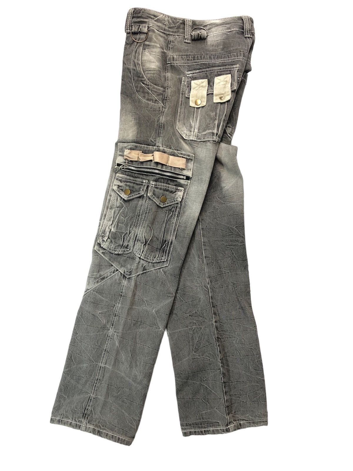 If Six Was Nine × Japanese Brand × KMRii Aston Design multi-pocket zipper denim pants Size US 28 / EU 44 - 3 Thumbnail