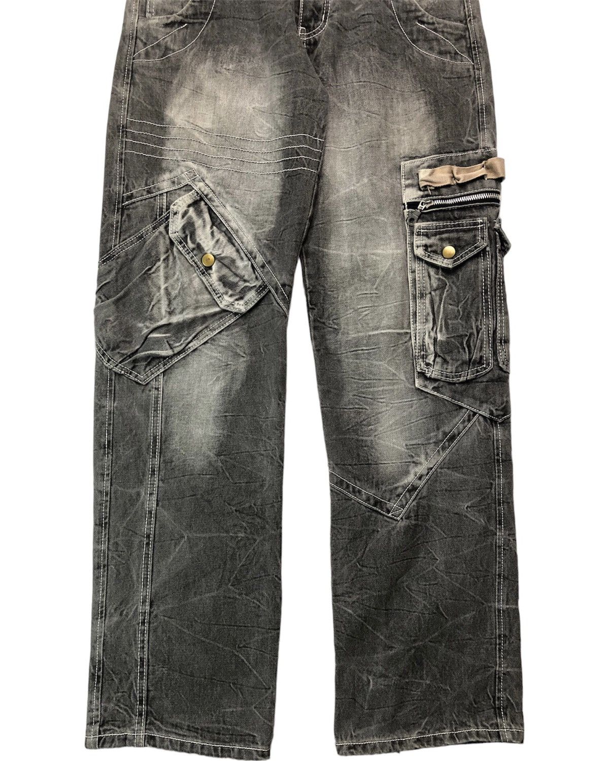 If Six Was Nine × Japanese Brand × KMRii Aston Design multi-pocket zipper denim pants Size US 28 / EU 44 - 12 Thumbnail