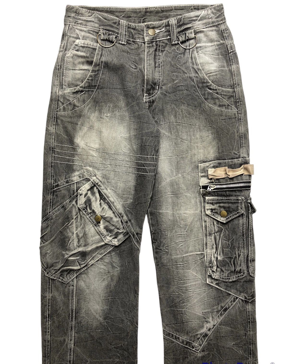 If Six Was Nine × Japanese Brand × KMRii Aston Design multi-pocket zipper denim pants Size US 28 / EU 44 - 7 Thumbnail