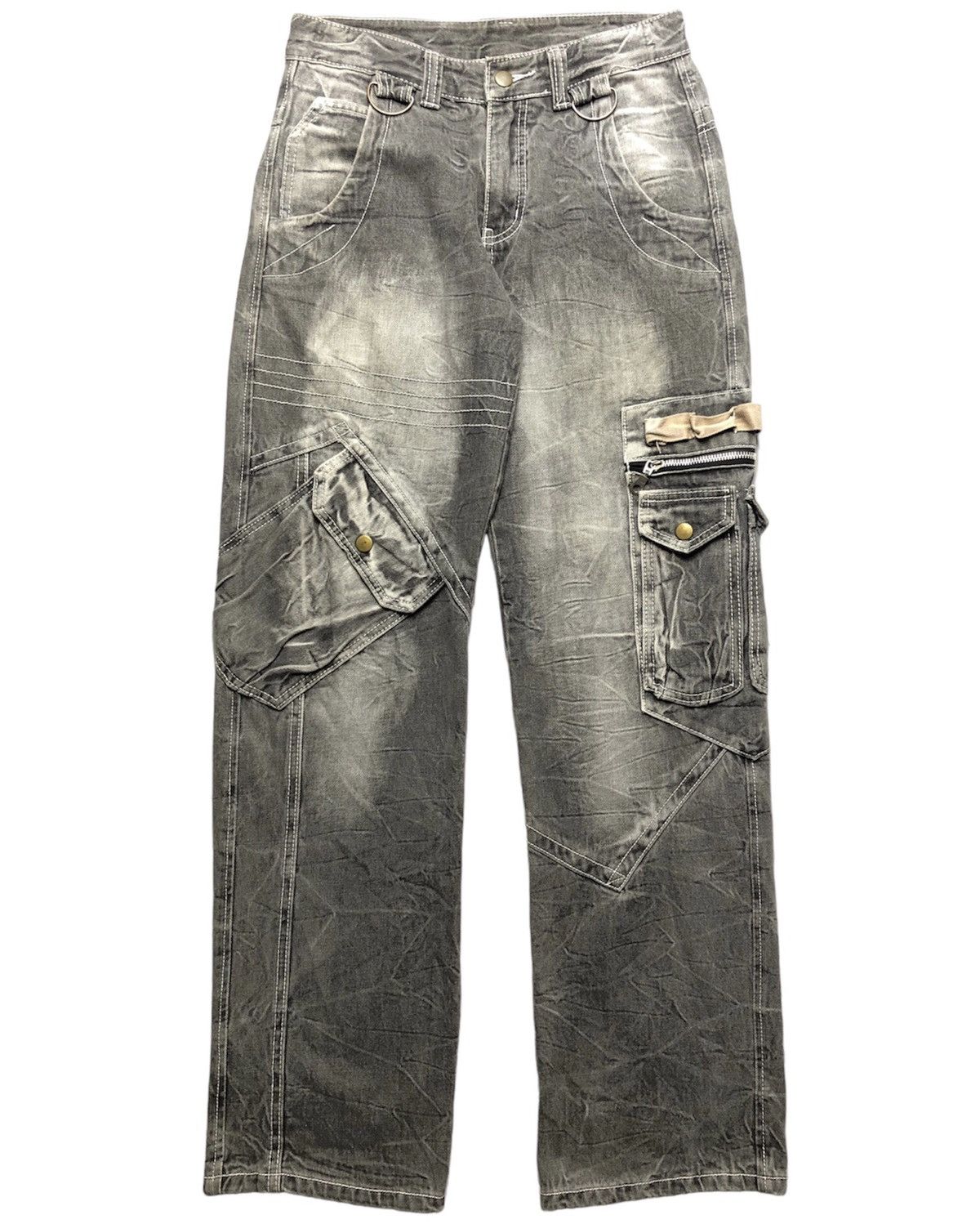 If Six Was Nine × Japanese Brand × KMRii Aston Design multi-pocket zipper denim pants Size US 28 / EU 44 - 1 Thumbnail