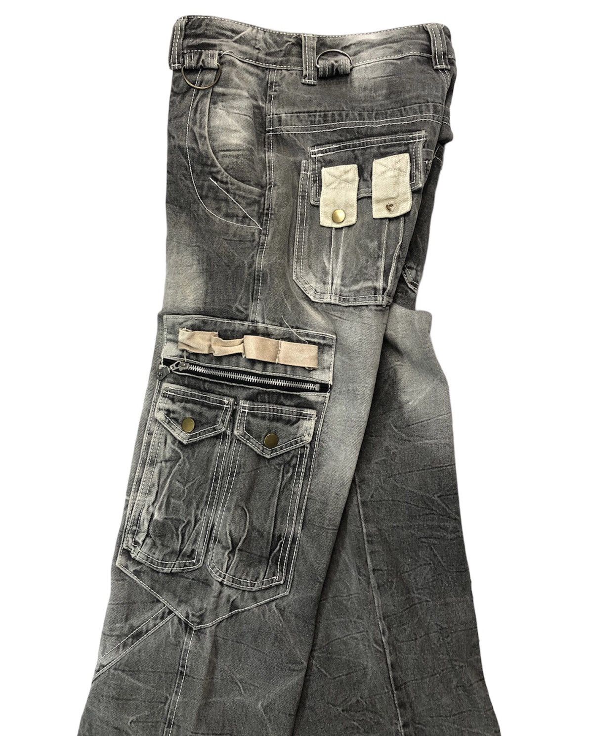 If Six Was Nine × Japanese Brand × KMRii Aston Design multi-pocket zipper denim pants Size US 28 / EU 44 - 5 Thumbnail