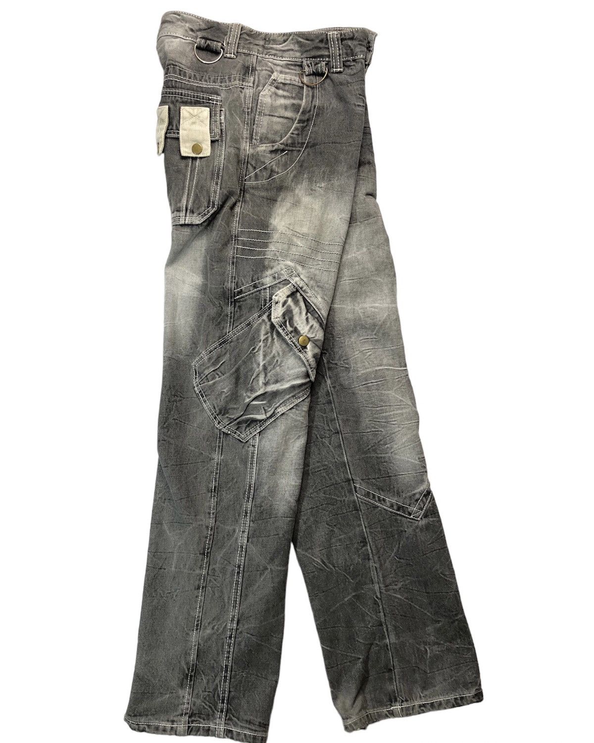 If Six Was Nine × Japanese Brand × KMRii Aston Design multi-pocket zipper denim pants Size US 28 / EU 44 - 4 Thumbnail