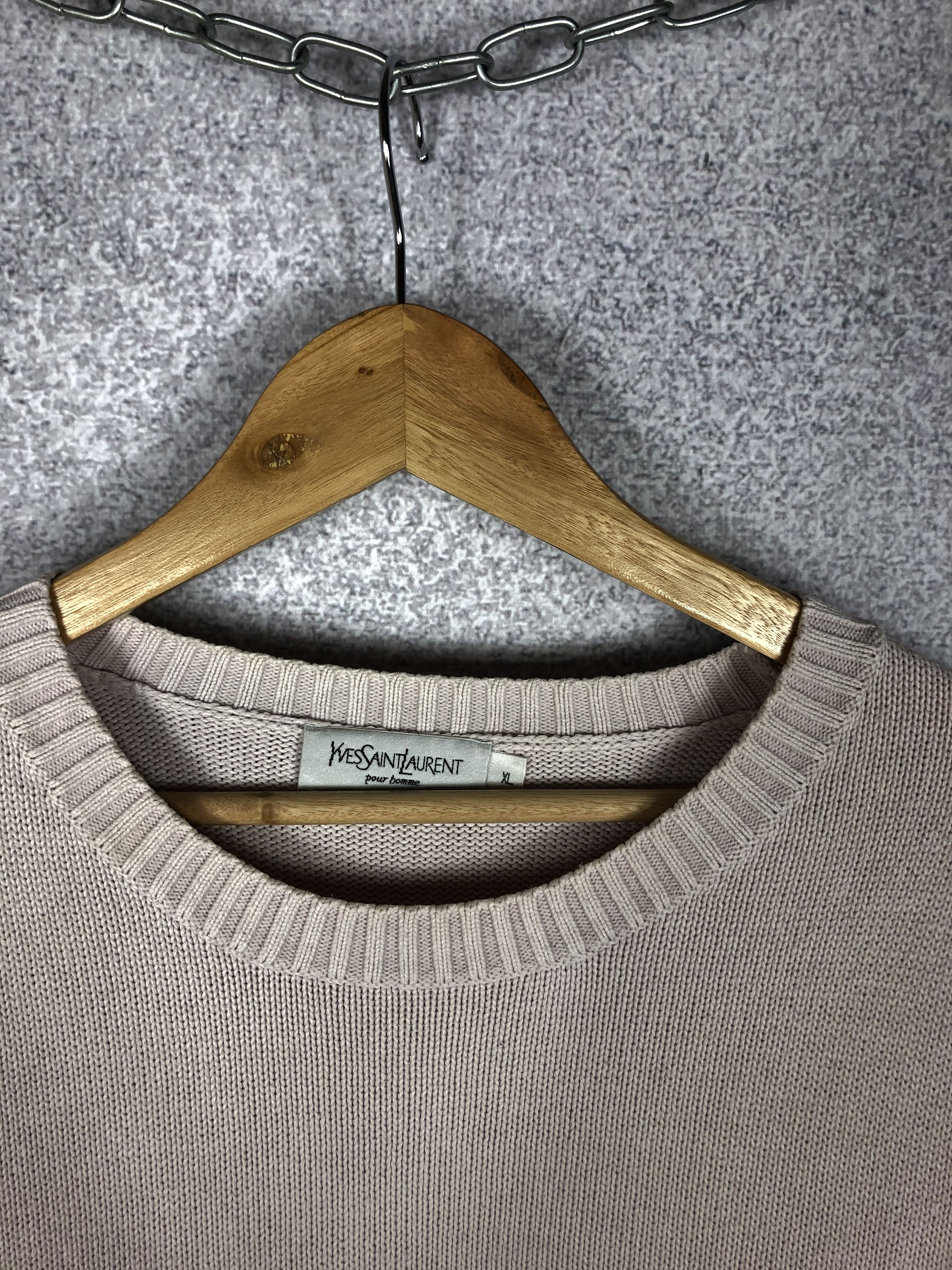 Yves Saint Laurent Vintage YSL Yves Saint Lauren Beige Knitted Sweater Size US XL / EU 56 / 4 - 4 Thumbnail