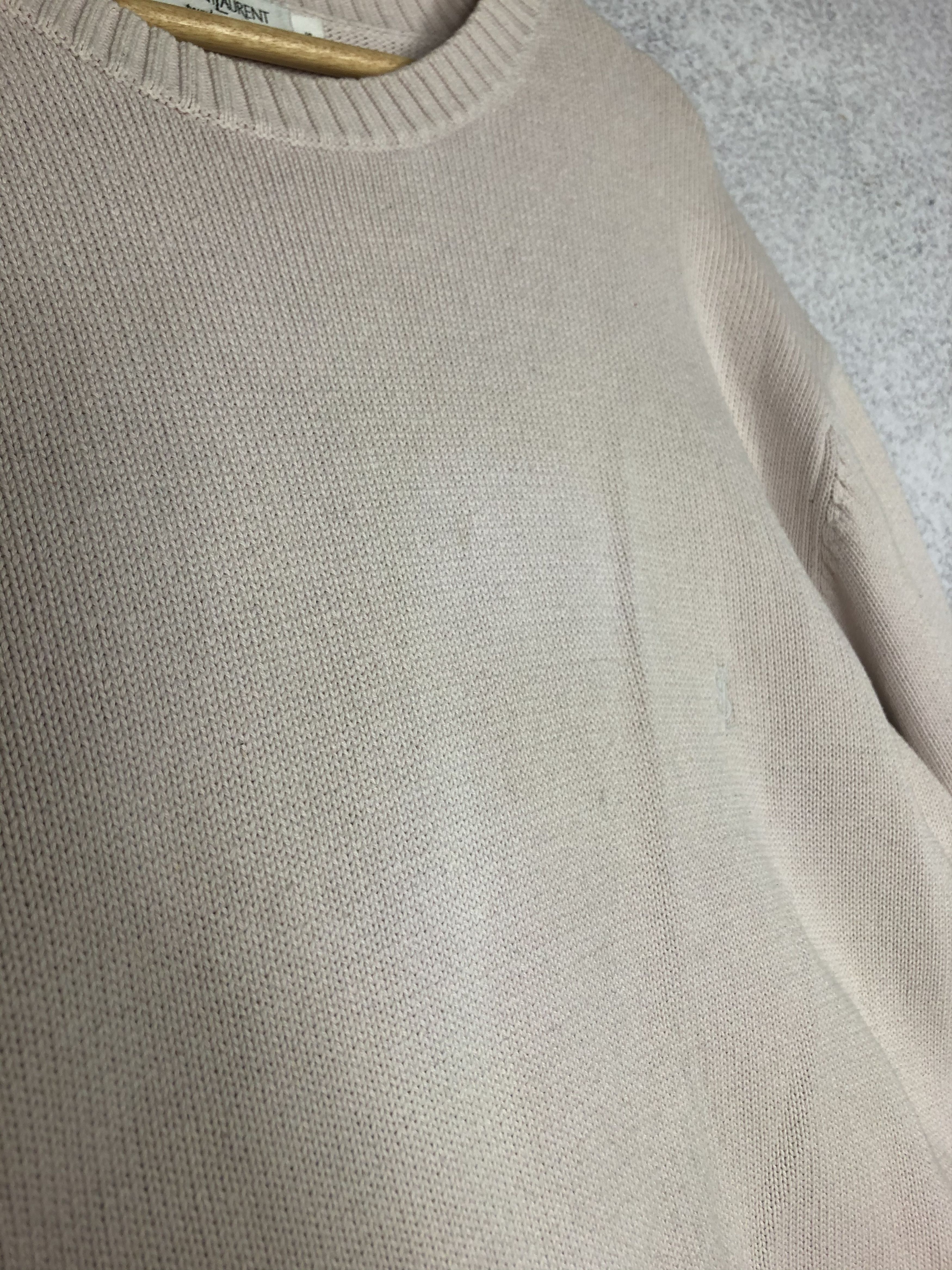 Yves Saint Laurent Vintage YSL Yves Saint Lauren Beige Knitted Sweater Size US XL / EU 56 / 4 - 8 Thumbnail