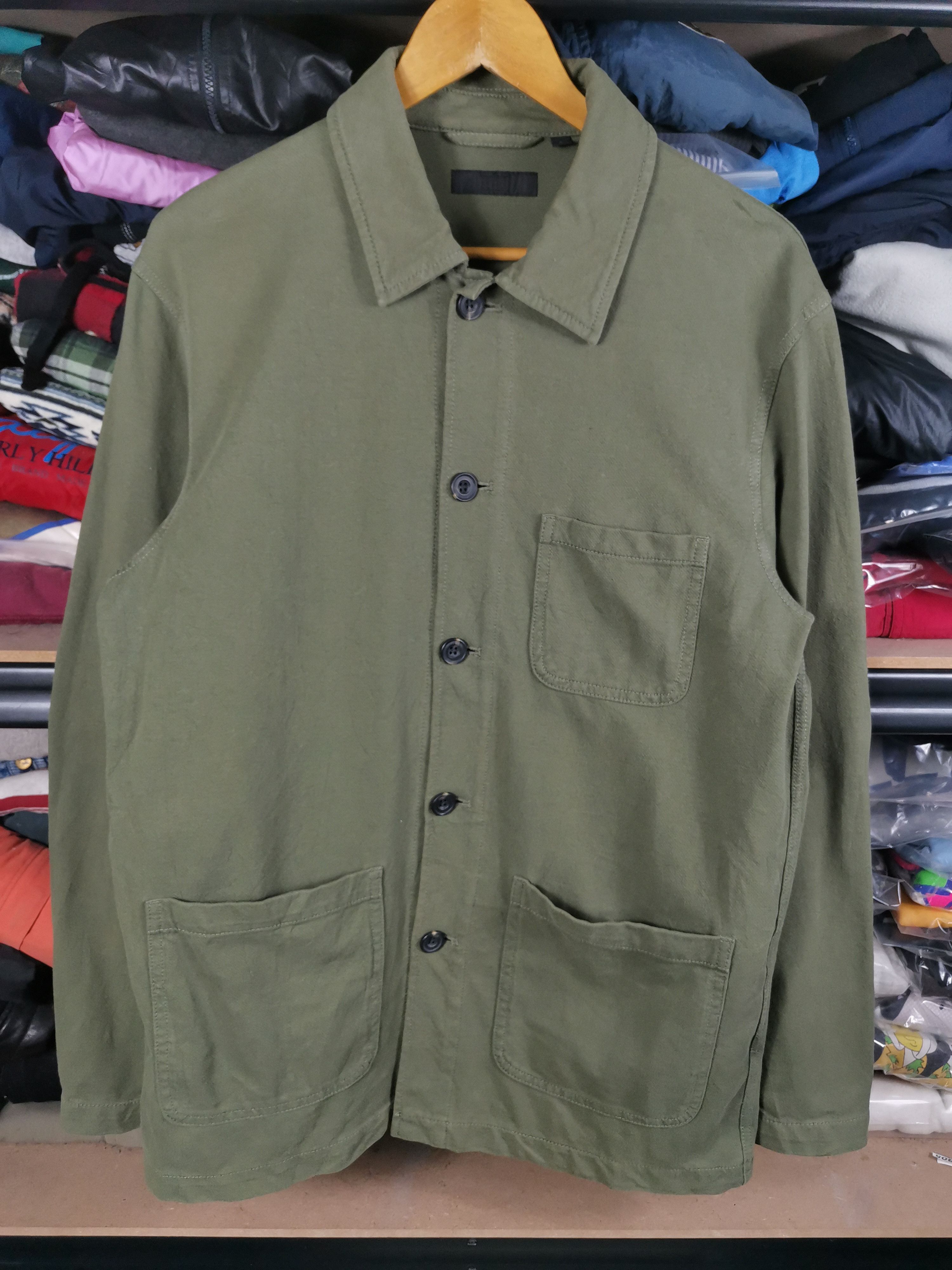 Japanese Brand Uniqlo Chore Jacket Green Military Workear Size US L / EU 52-54 / 3 - 1 Thumbnail