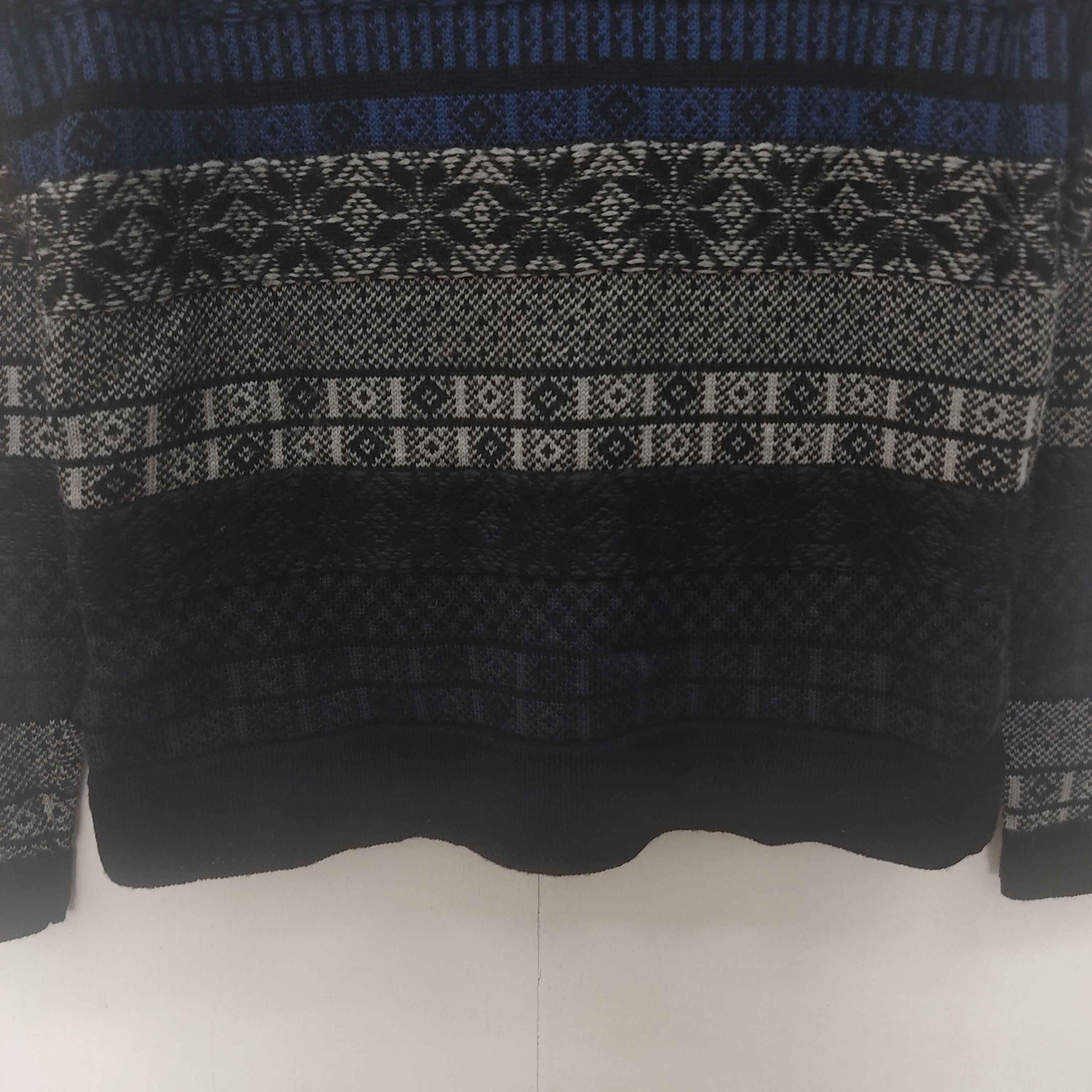 Japanese Brand × URBAN RESEARCH DOORS Urban Research Stripes Tricolor Navajo Cardigan Knitwear Size US S / EU 44-46 / 1 - 10 Thumbnail