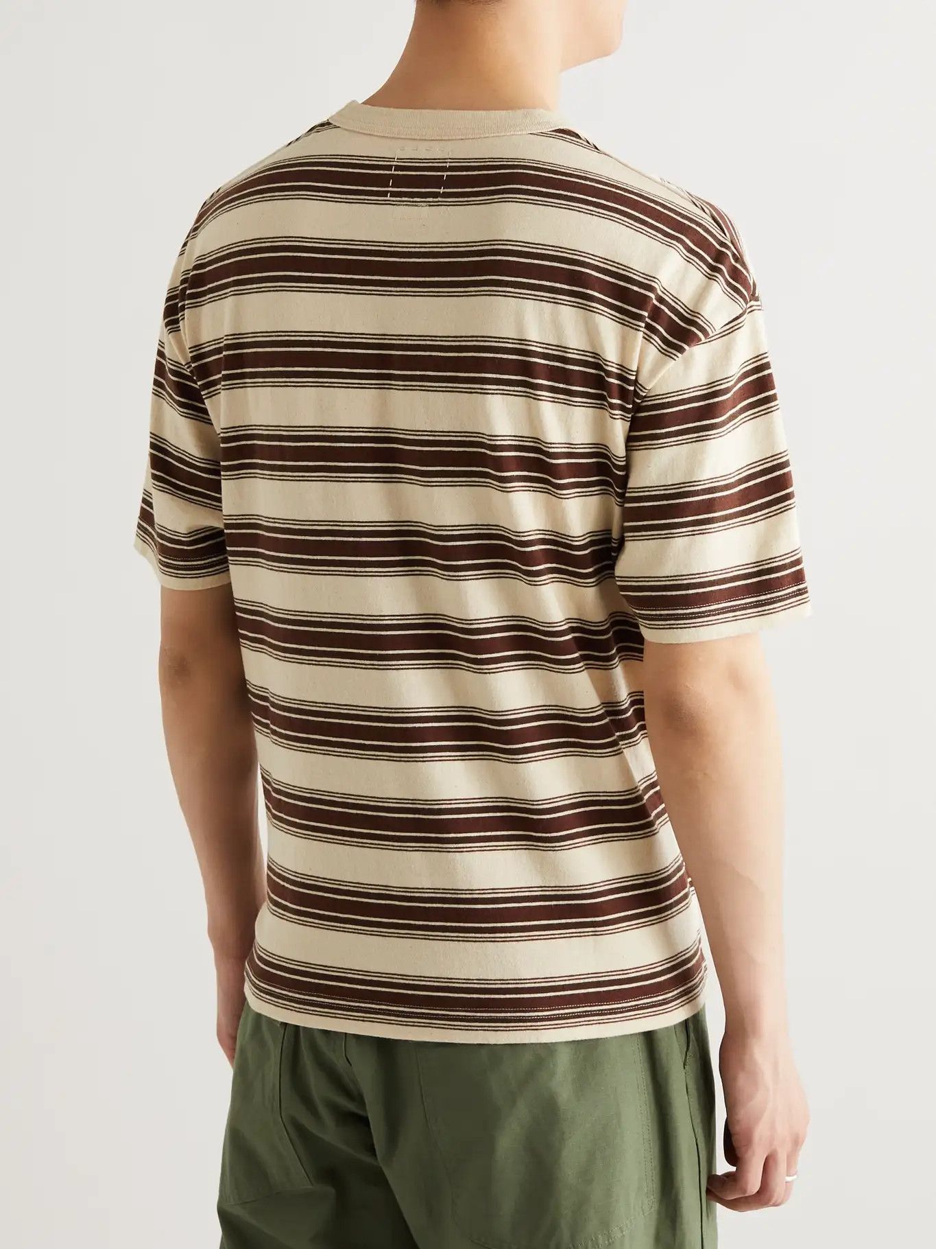 Visvim VISVIM Border Jumbo Stripe Pocket T-Shirt Size US XL / EU 56 / 4 - 3 Thumbnail