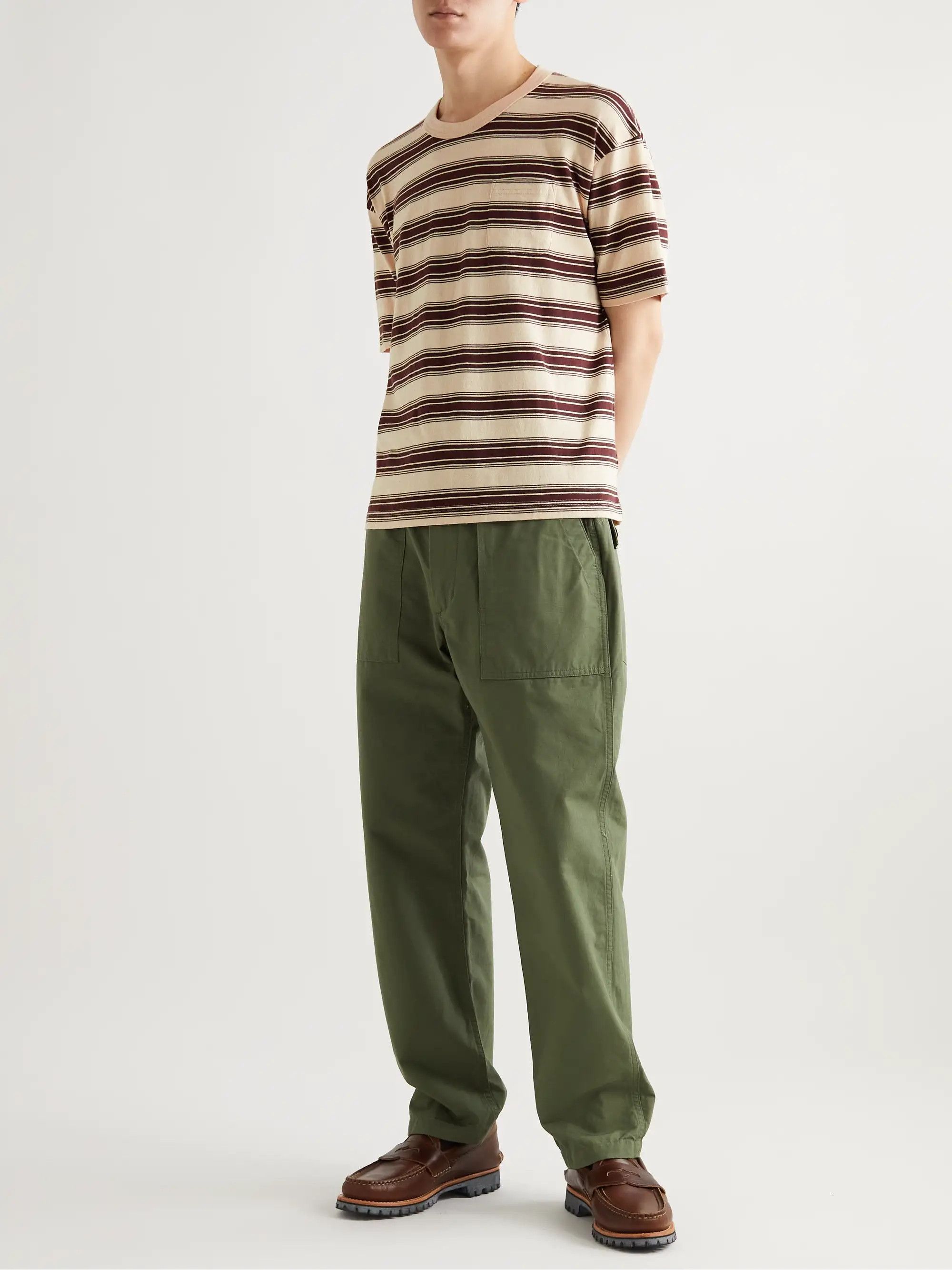 Visvim VISVIM Border Jumbo Stripe Pocket T-Shirt Size US XL / EU 56 / 4 - 2 Thumbnail
