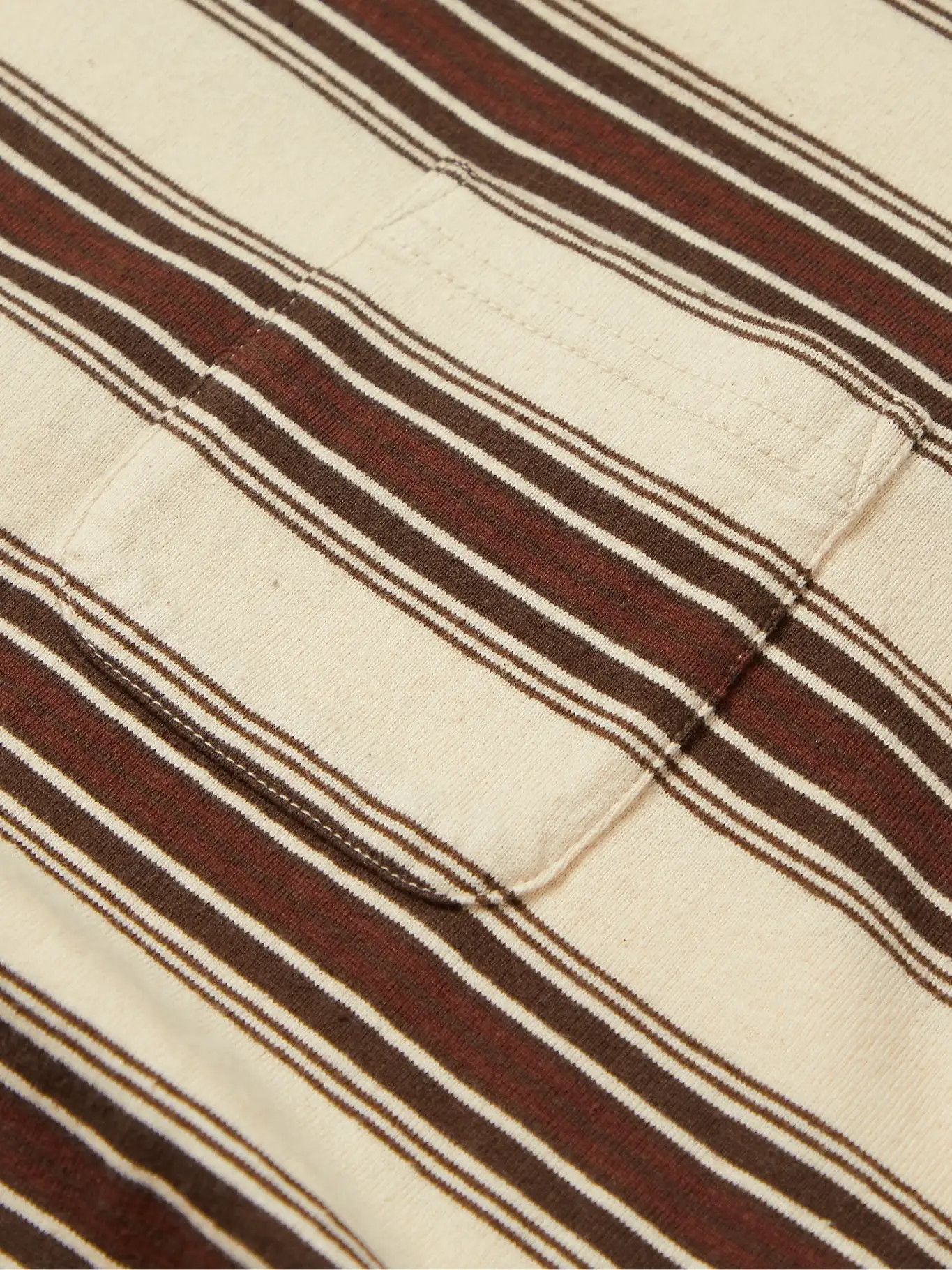 Visvim VISVIM Border Jumbo Stripe Pocket T-Shirt Size US XL / EU 56 / 4 - 5 Thumbnail