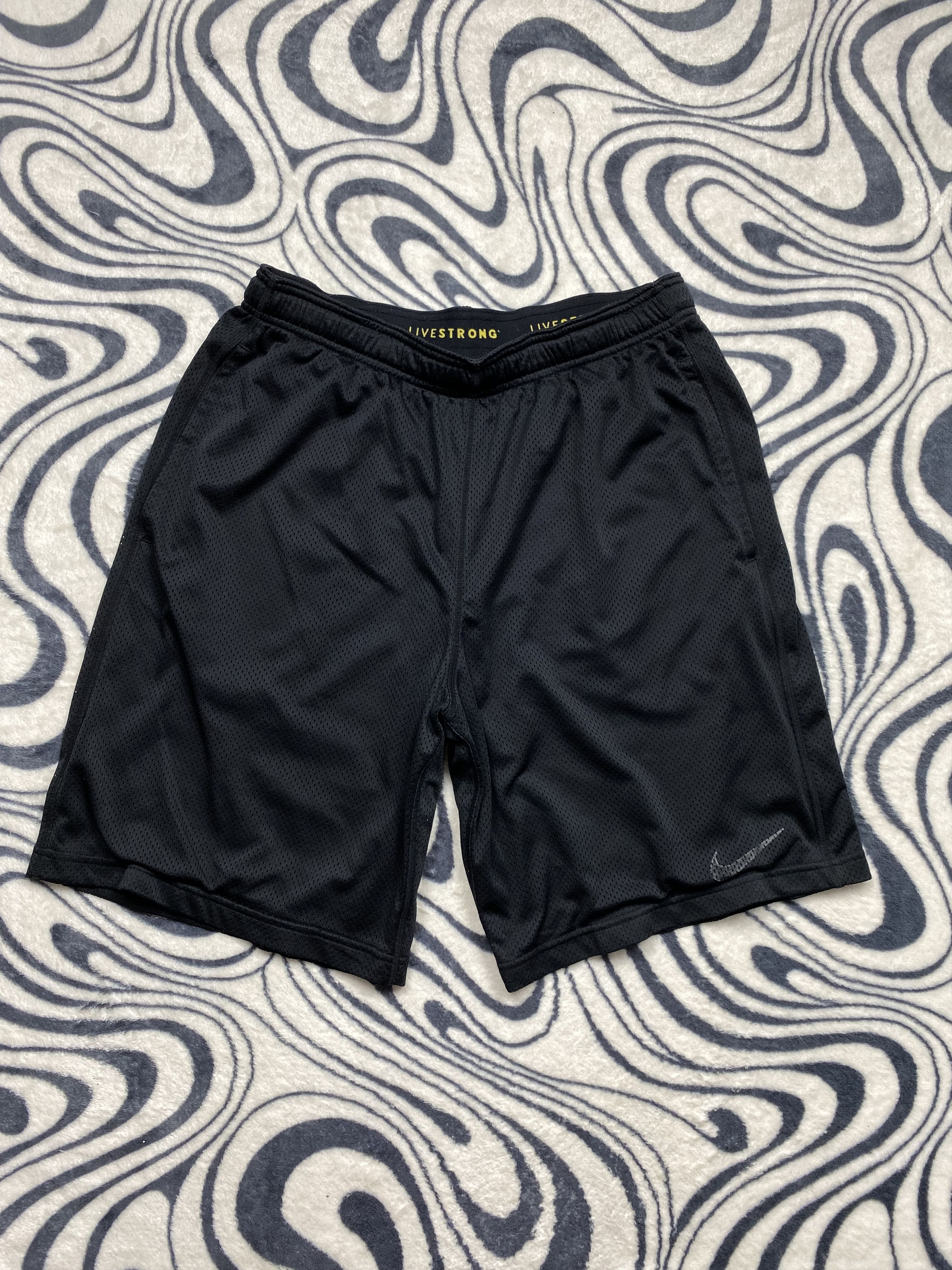 Nike × Vintage Nike Livestrong Vintage Mens Shorts Y2K Swoosh Size US 34 / EU 50 - 1 Thumbnail