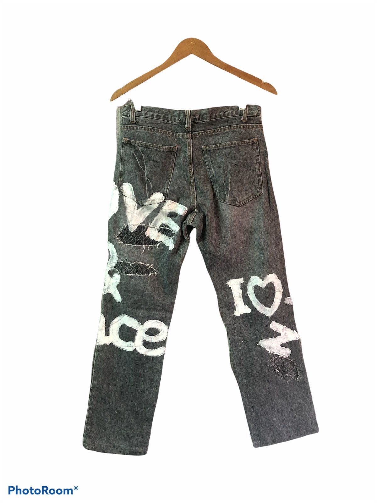 Japanese Brand Members The Classic Patchwork Painted Denim Size US 30 / EU 46 - 2 Thumbnail