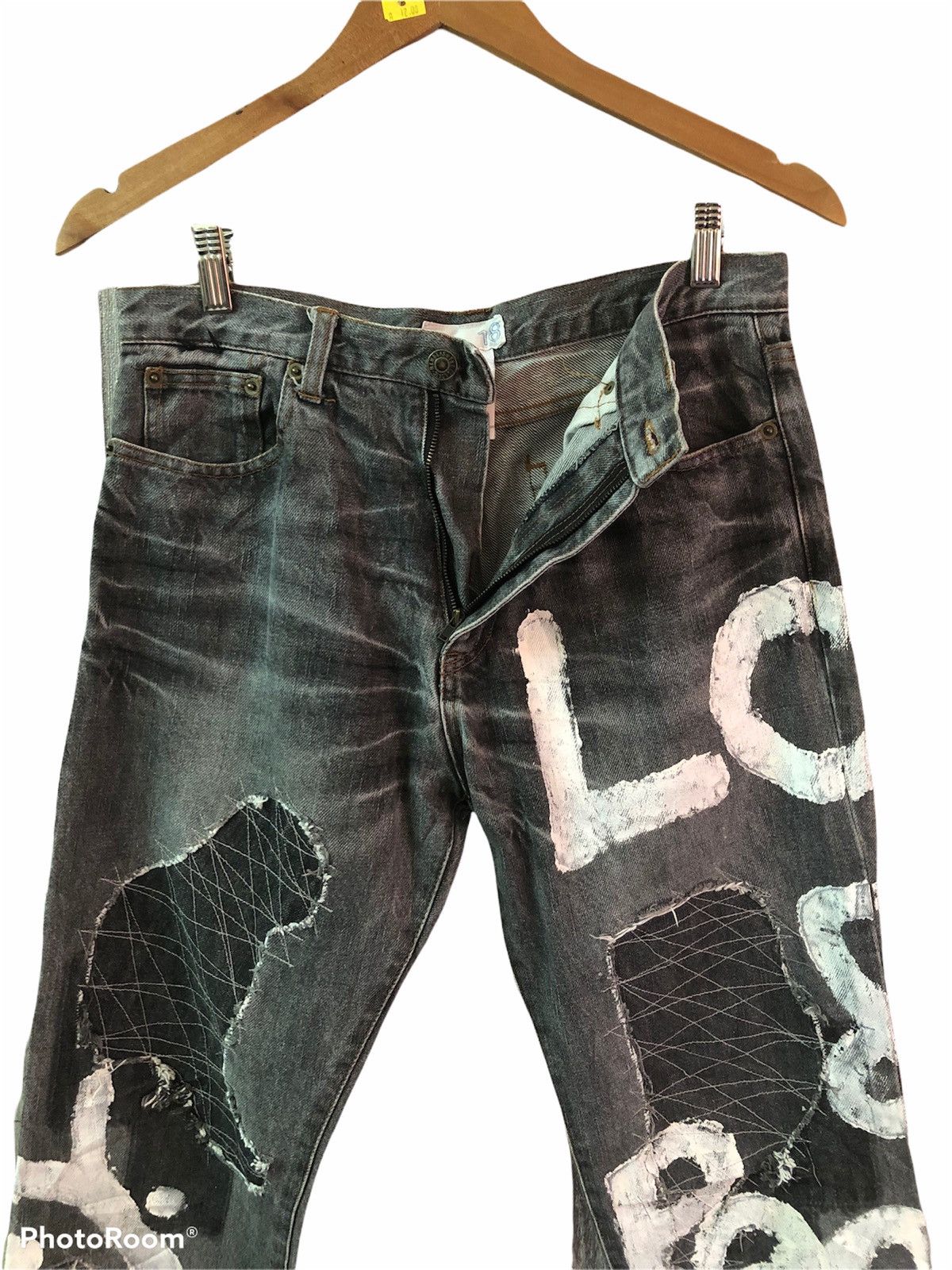 Japanese Brand Members The Classic Patchwork Painted Denim Size US 30 / EU 46 - 3 Thumbnail