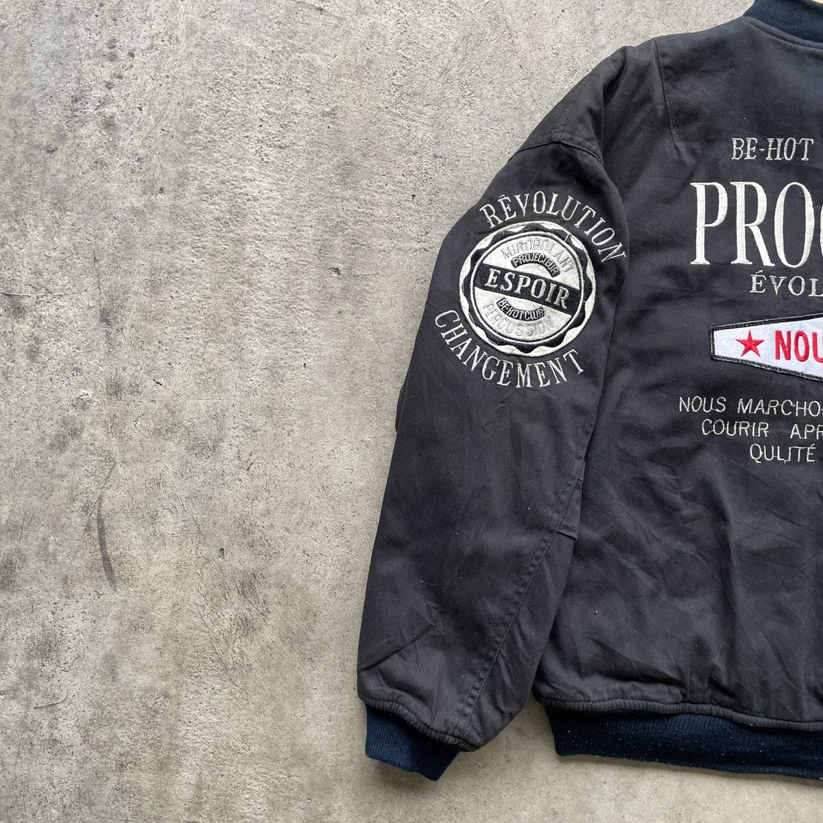 Japanese Brand RARE💥 Vintage Japanese Black Bomber Jacket Big Logo Size XL Size US XL / EU 56 / 4 - 8 Thumbnail