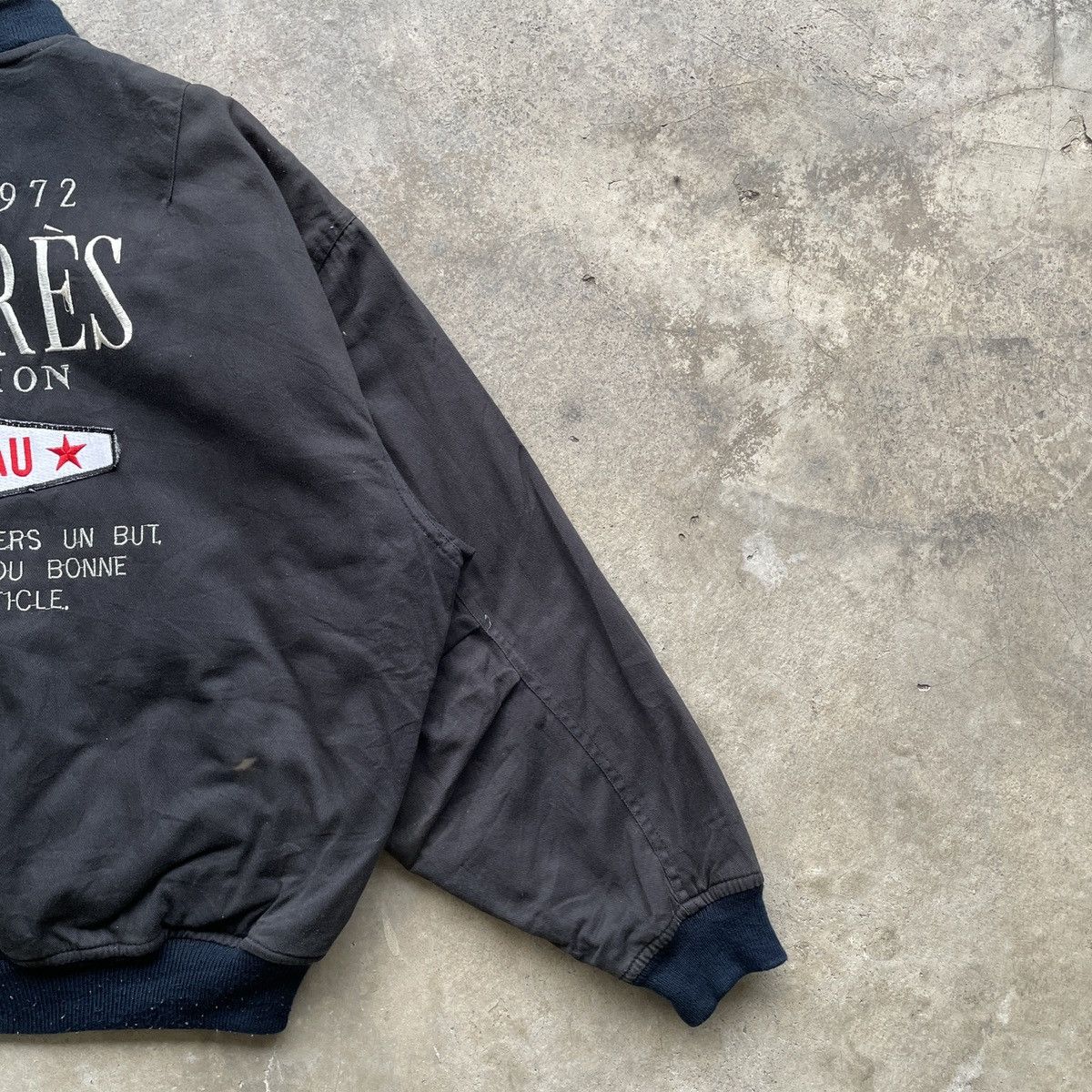 Japanese Brand RARE💥 Vintage Japanese Black Bomber Jacket Big Logo Size XL Size US XL / EU 56 / 4 - 9 Thumbnail